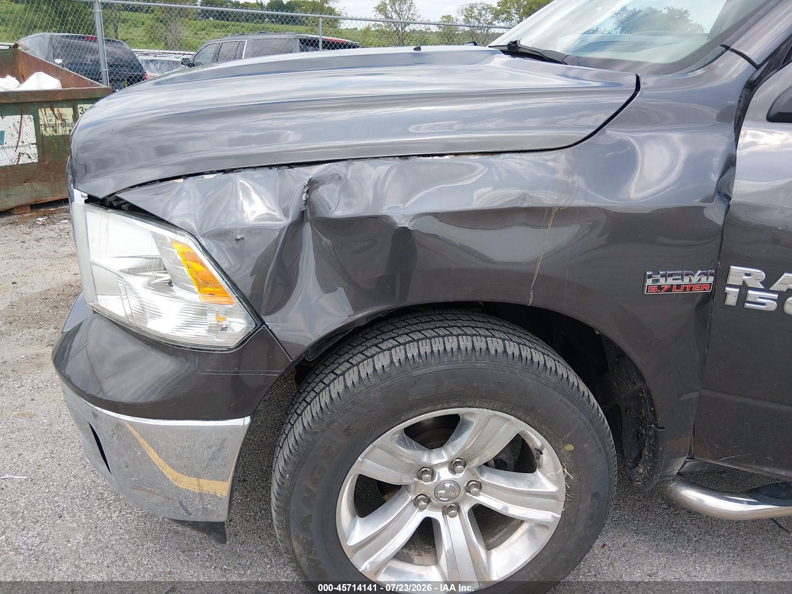 2014 Ram 1500 Big Horn/lone Star/outdoorsman/slt Gray vin: 1C6RR7GT5ES288557