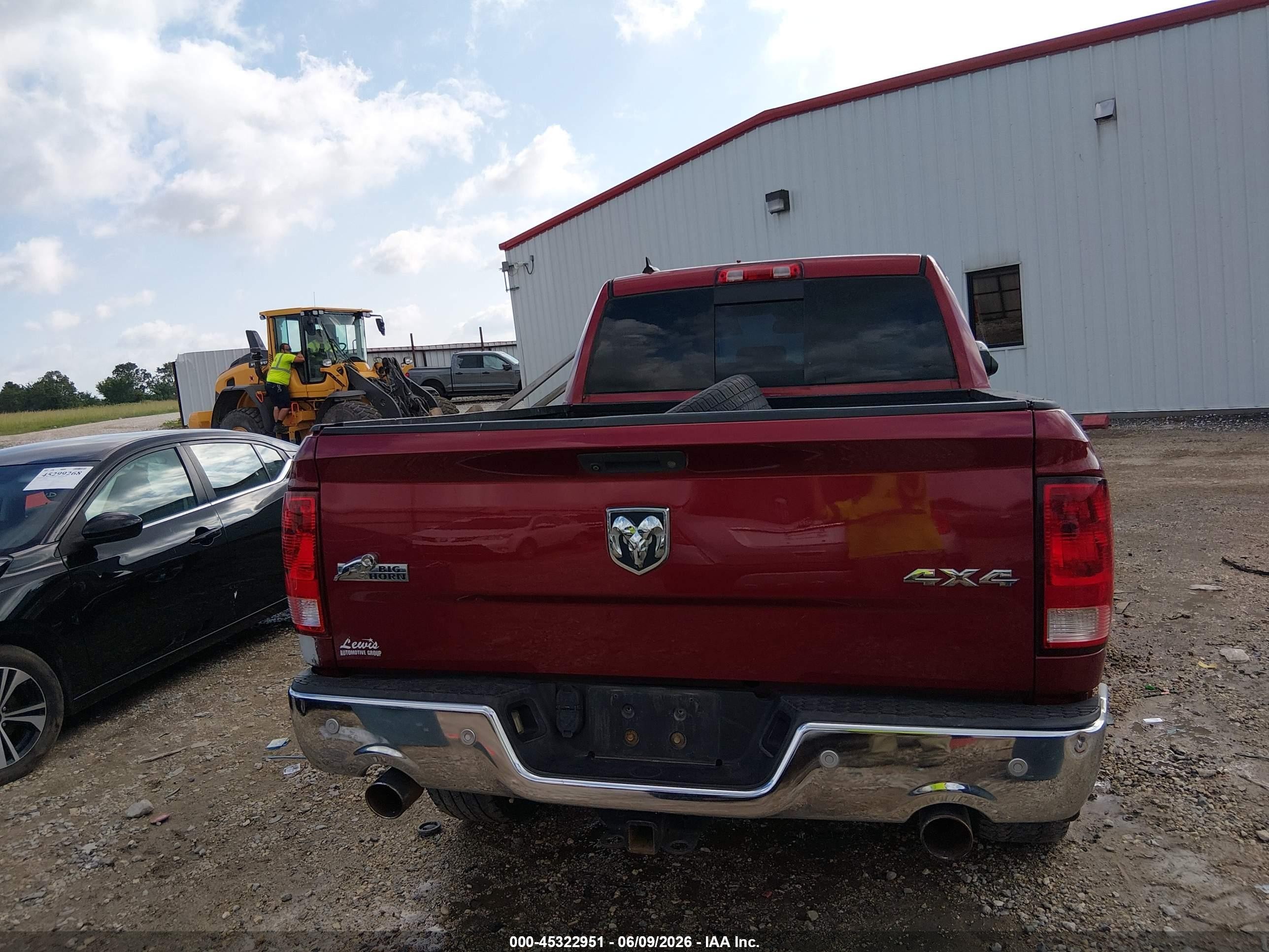 2014 Ram 1500 Big Horn Red vin: 1C6RR7GT5ES313831