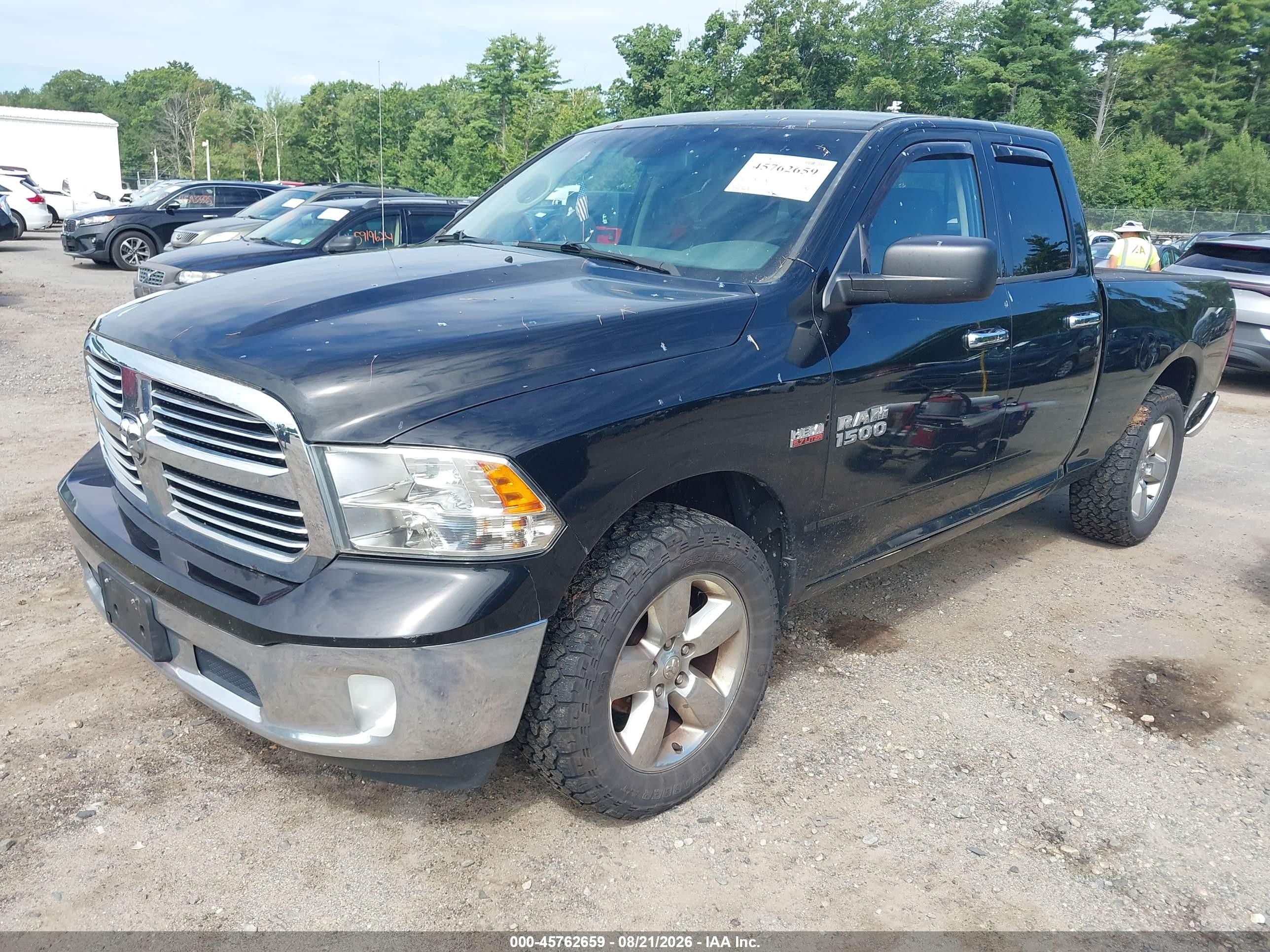 2015 Ram 1500 Big Horn Black vin: 1C6RR7GT5FS593803