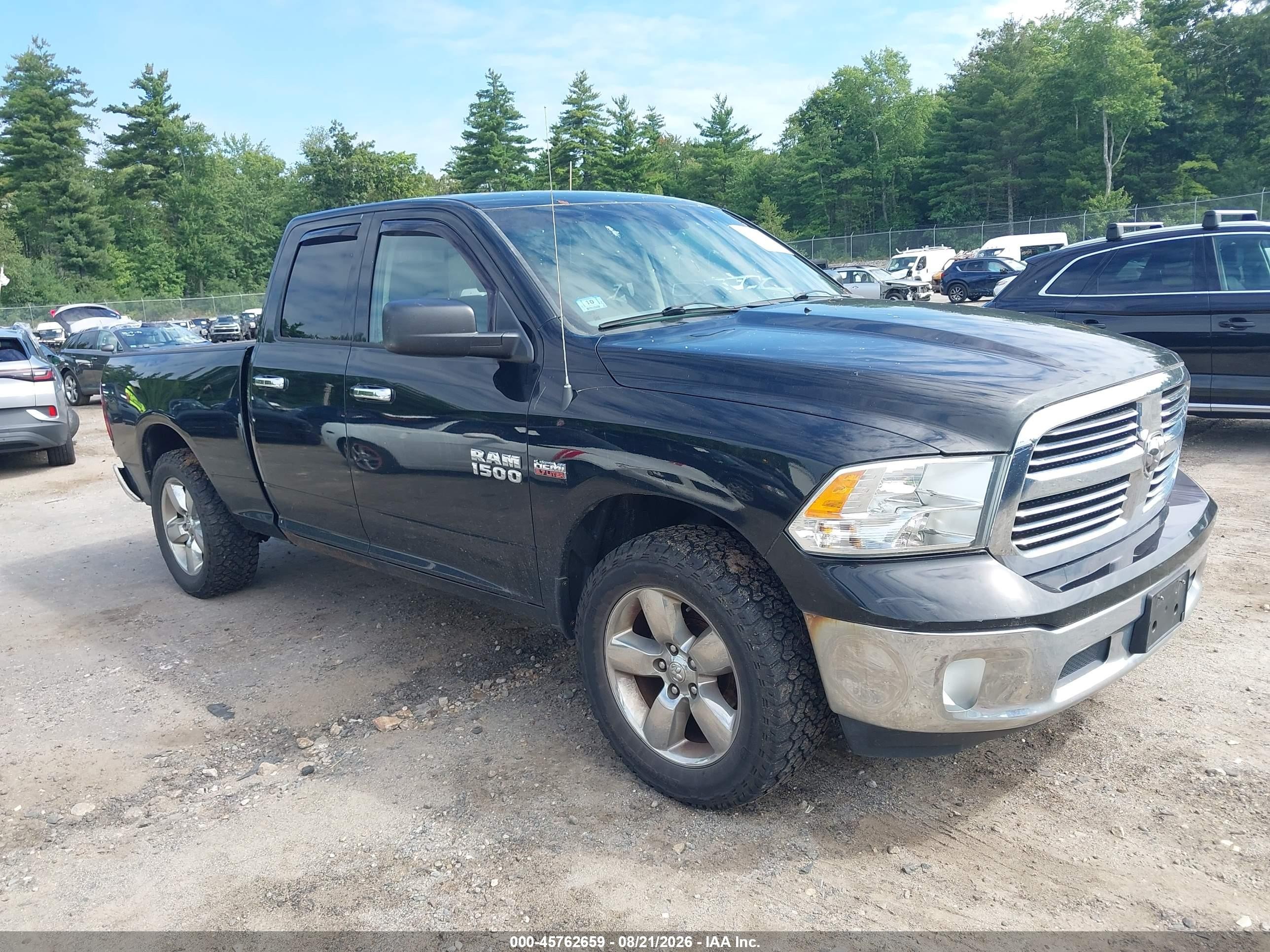2015 Ram 1500 Big Horn Black vin: 1C6RR7GT5FS593803