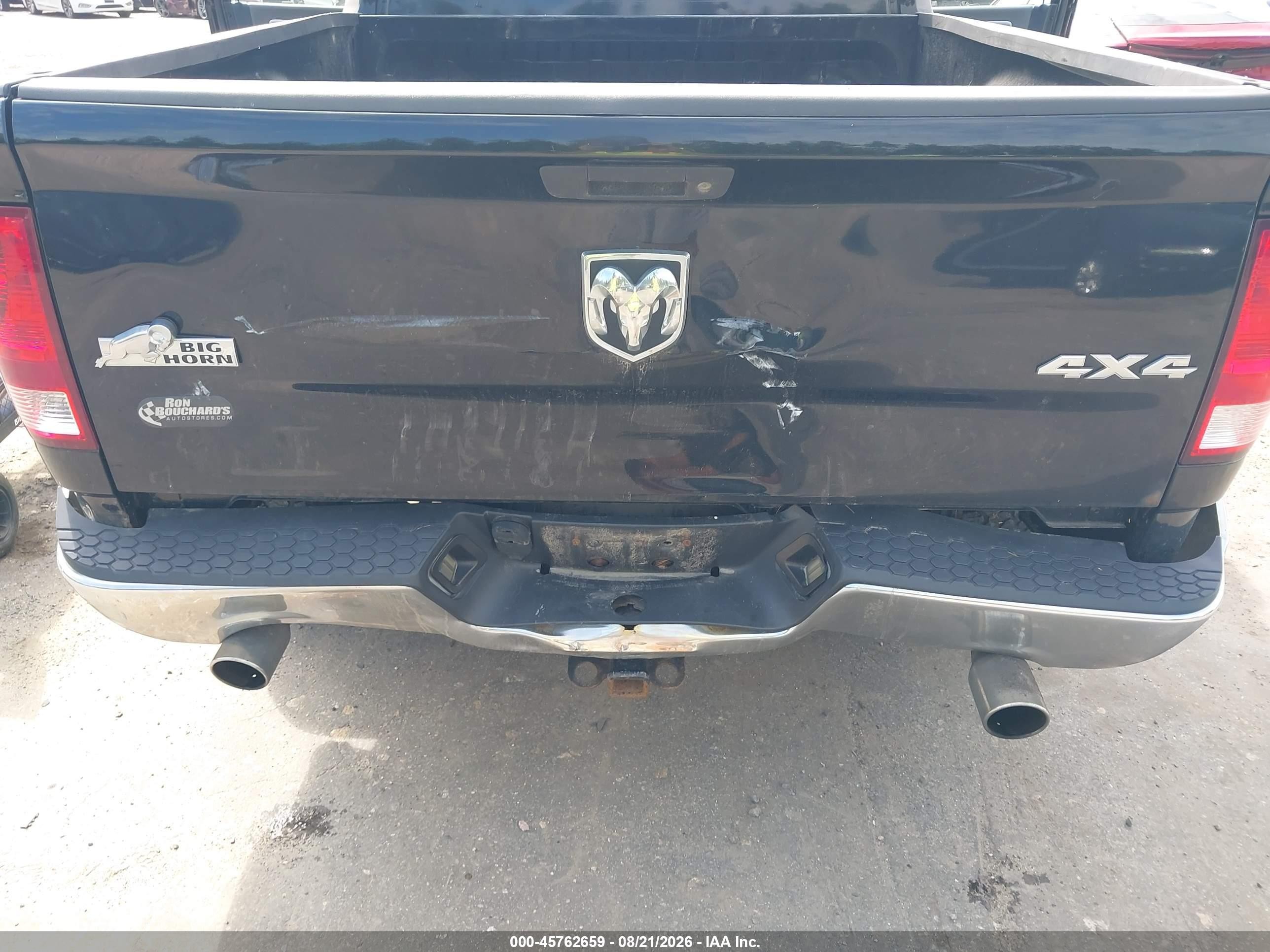 2015 Ram 1500 Big Horn Black vin: 1C6RR7GT5FS593803