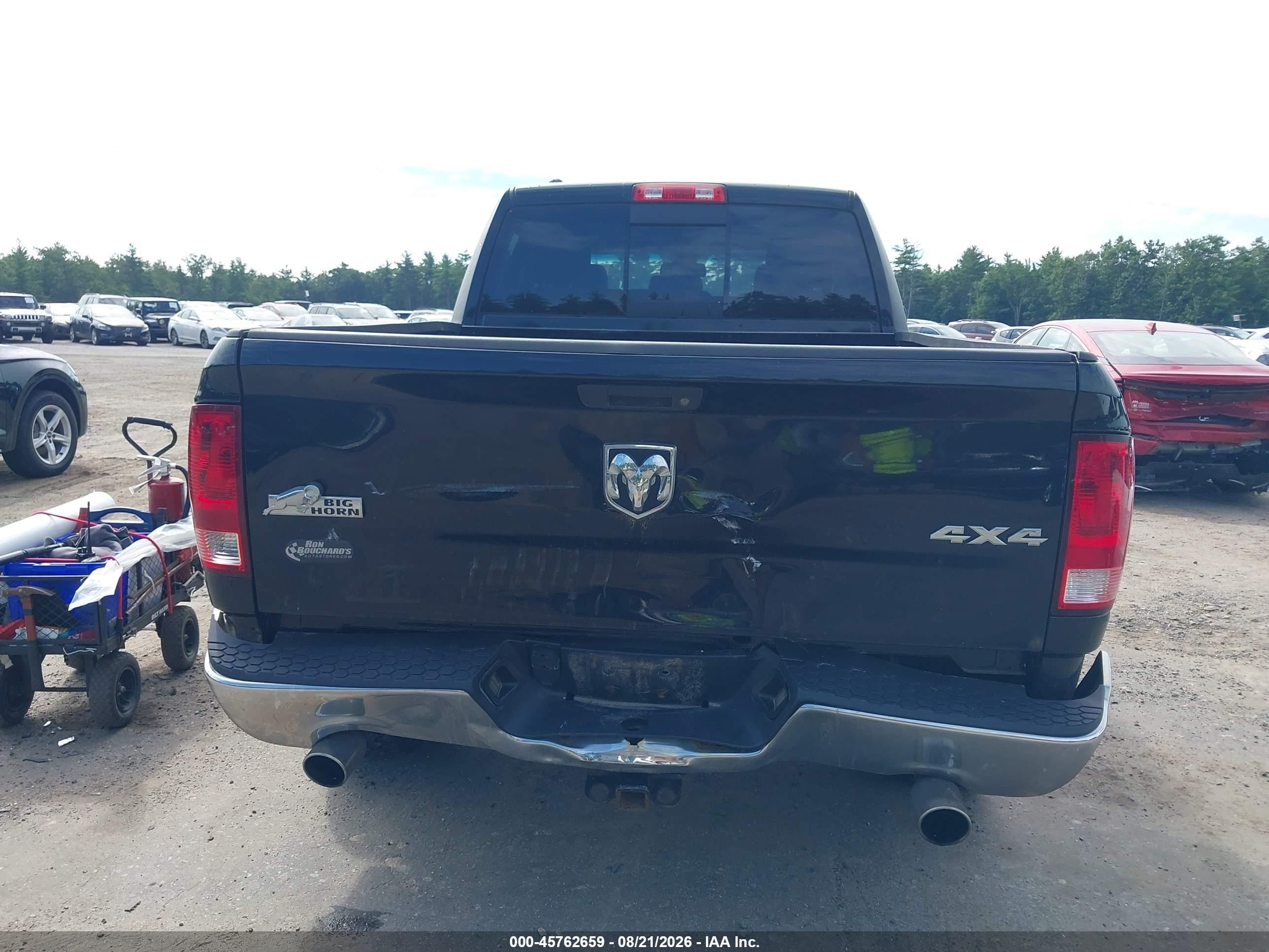 2015 Ram 1500 Big Horn Black vin: 1C6RR7GT5FS593803