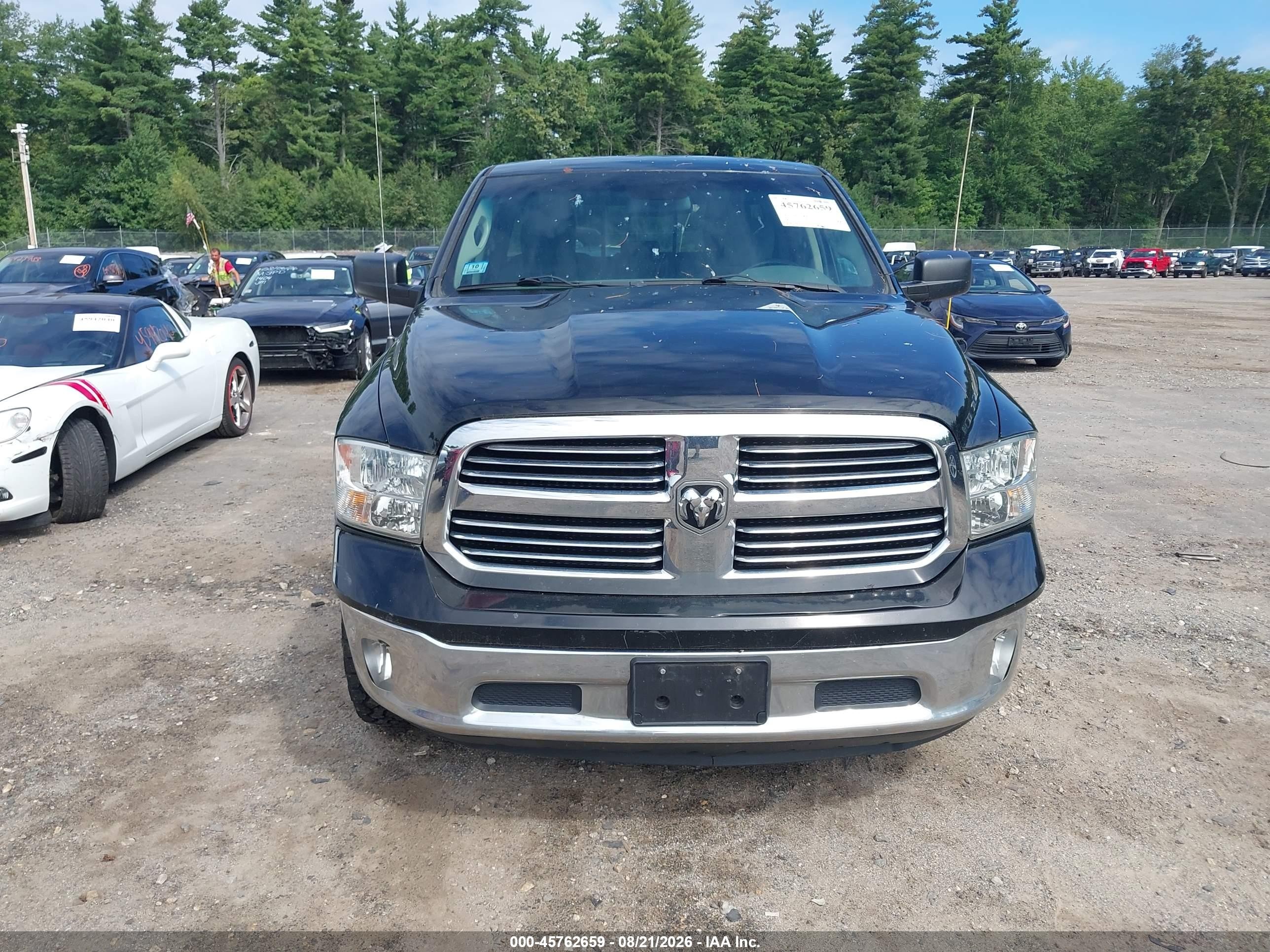 2015 Ram 1500 Big Horn Black vin: 1C6RR7GT5FS593803