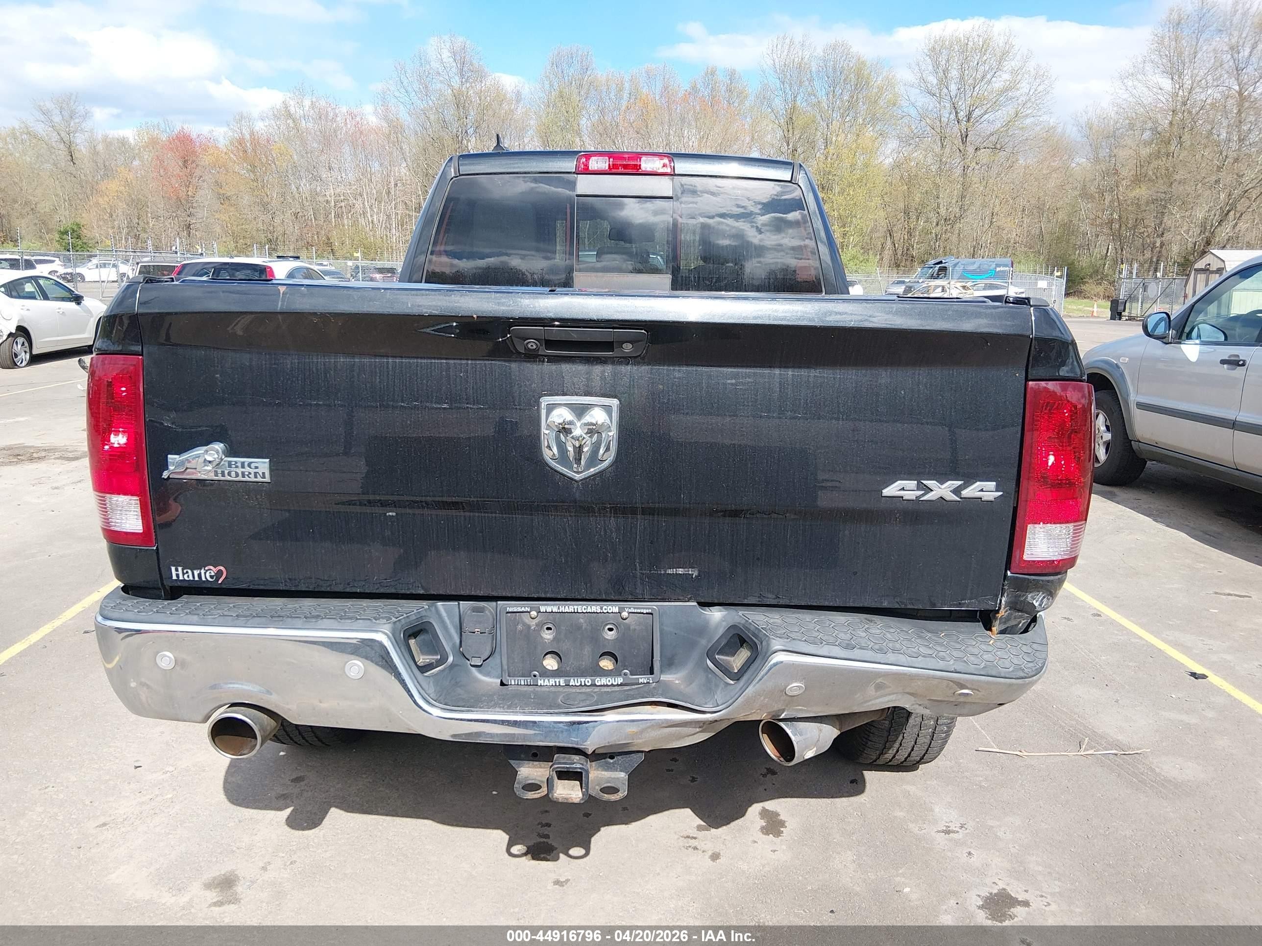 2015 Ram 1500 Big Horn Black vin: 1C6RR7GT5FS767045