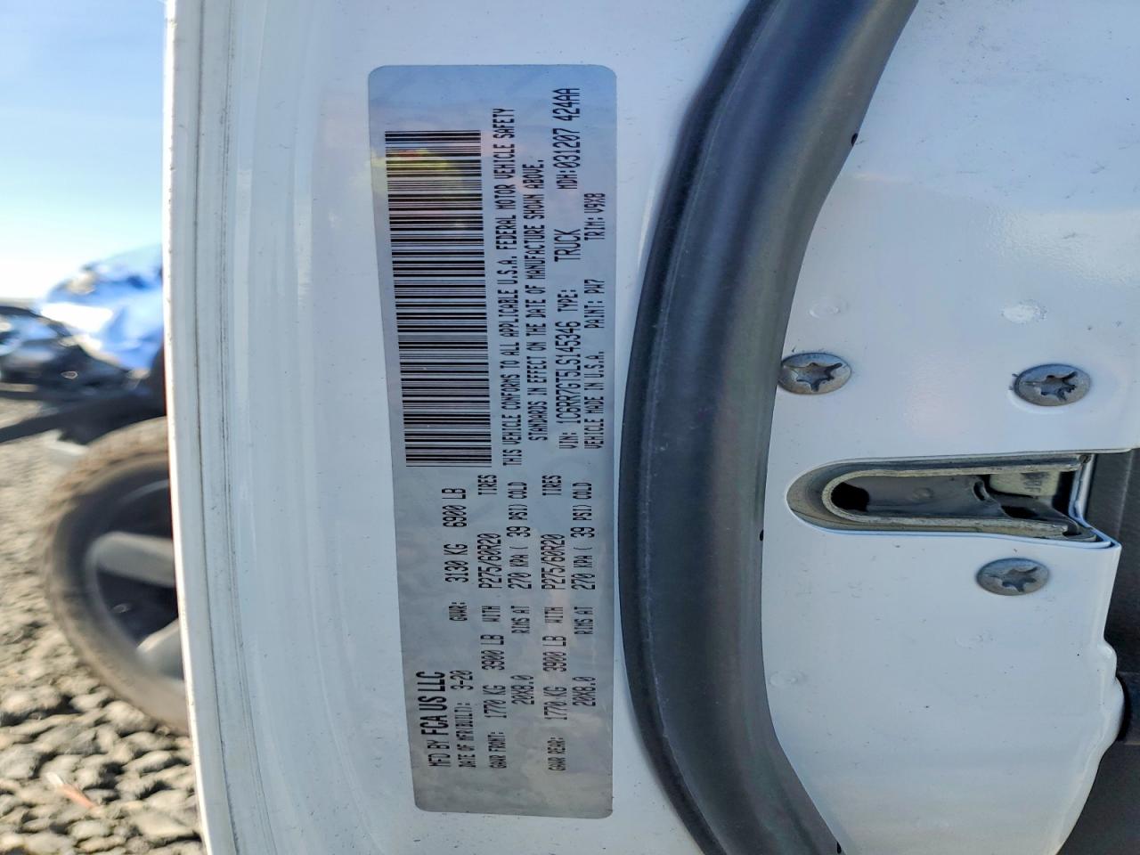 2020 Ram 1500 Classic Warlock White vin: 1C6RR7GT5LS145346
