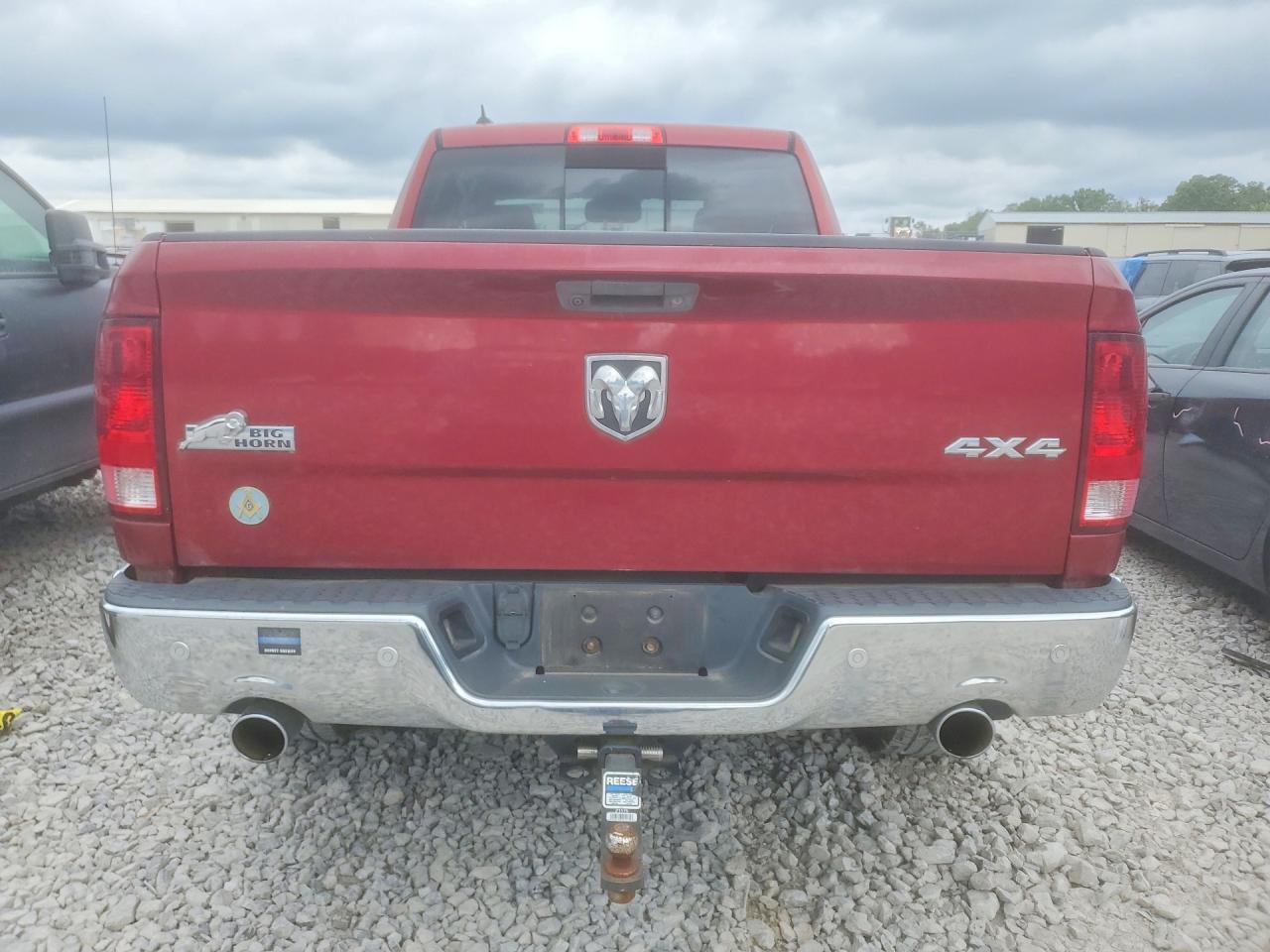 2014 Ram 1500 Slt Red vin: 1C6RR7GT6ES253557