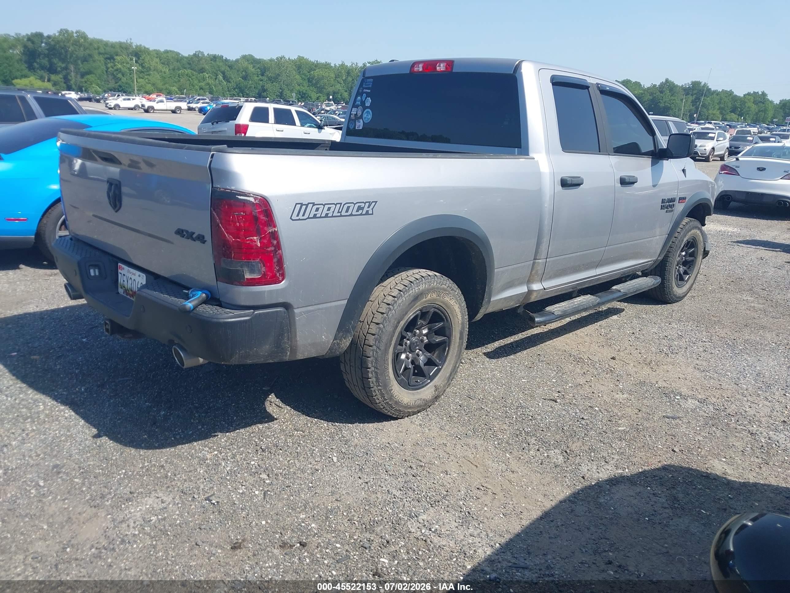 2021 Ram 1500 Classic Warlock  4x4 6'4 Box Серый vin: 1C6RR7GT6MS581009