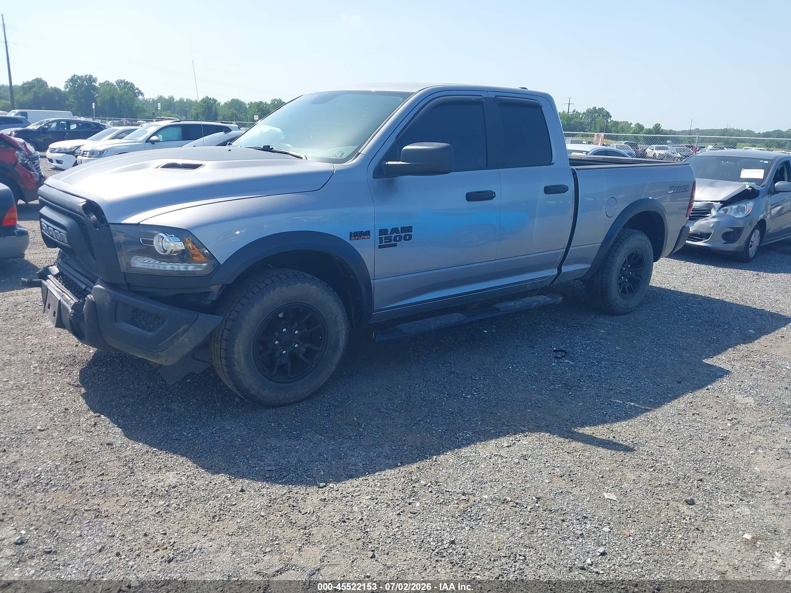2021 Ram 1500 Classic Warlock  4x4 6'4 Box Серый vin: 1C6RR7GT6MS581009