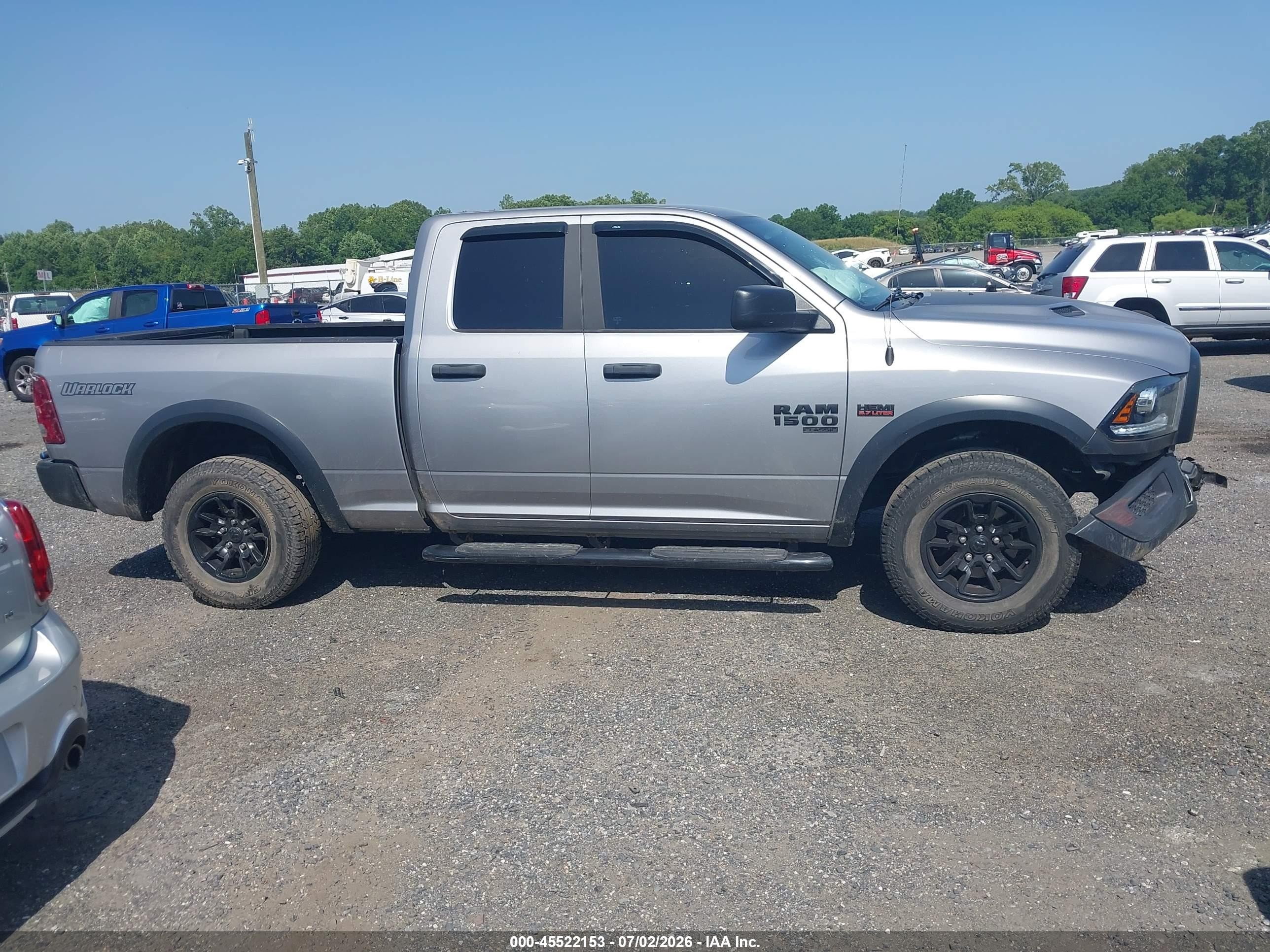 2021 Ram 1500 Classic Warlock  4x4 6'4 Box Серый vin: 1C6RR7GT6MS581009