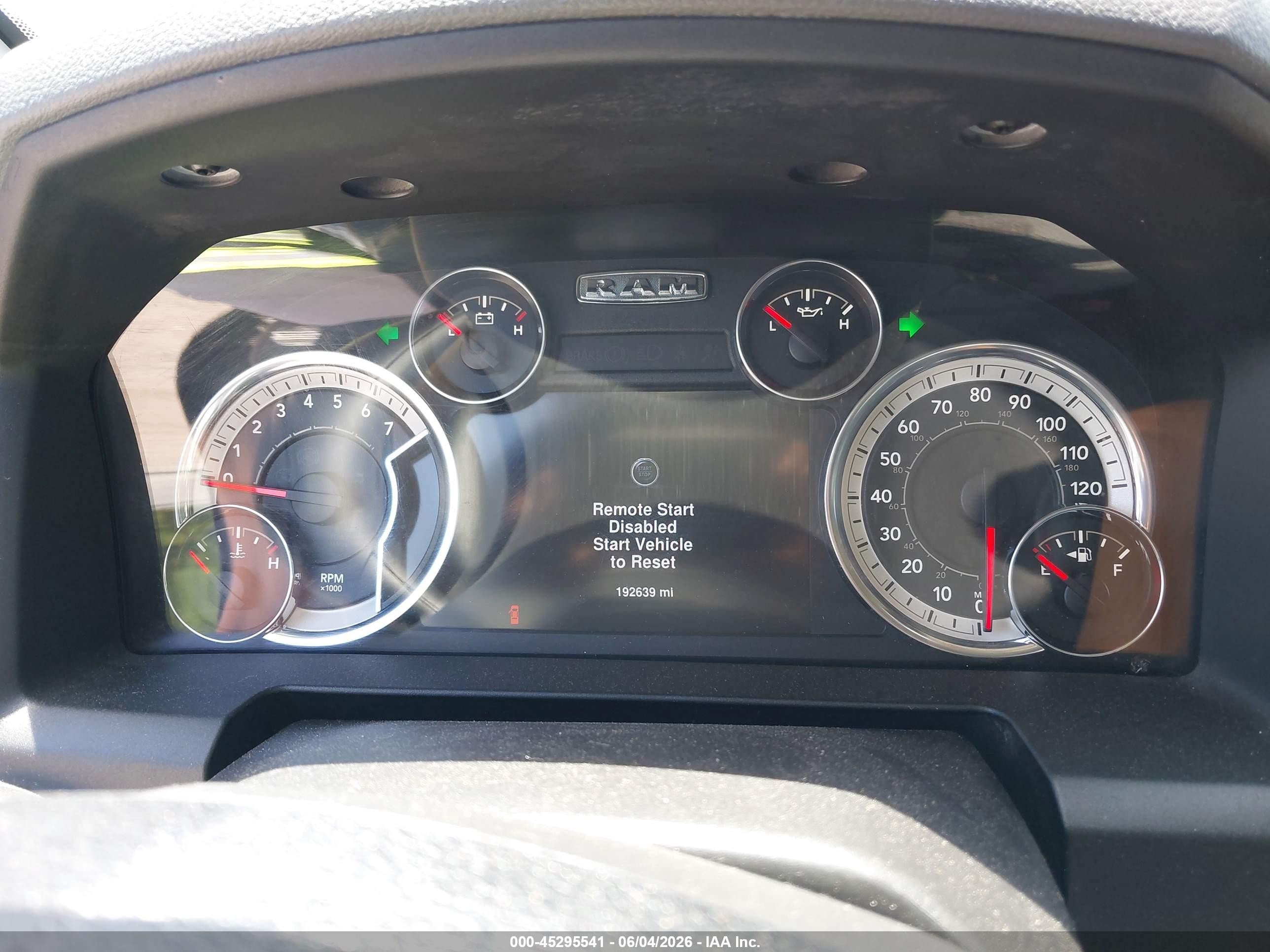2013 Ram 1500 Outdoorsman Gray vin: 1C6RR7GT7DS584873