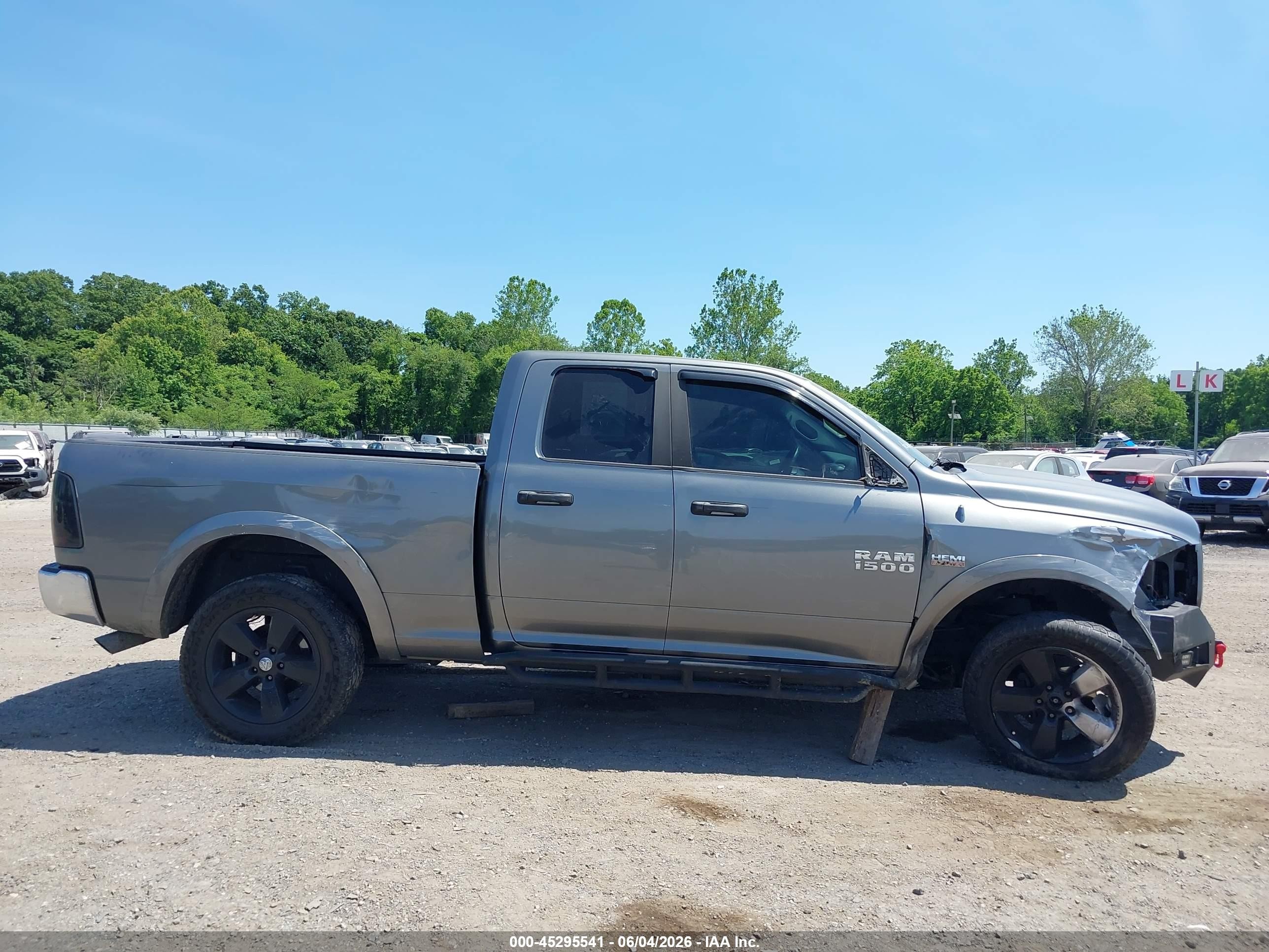 2013 Ram 1500 Outdoorsman Gray vin: 1C6RR7GT7DS584873