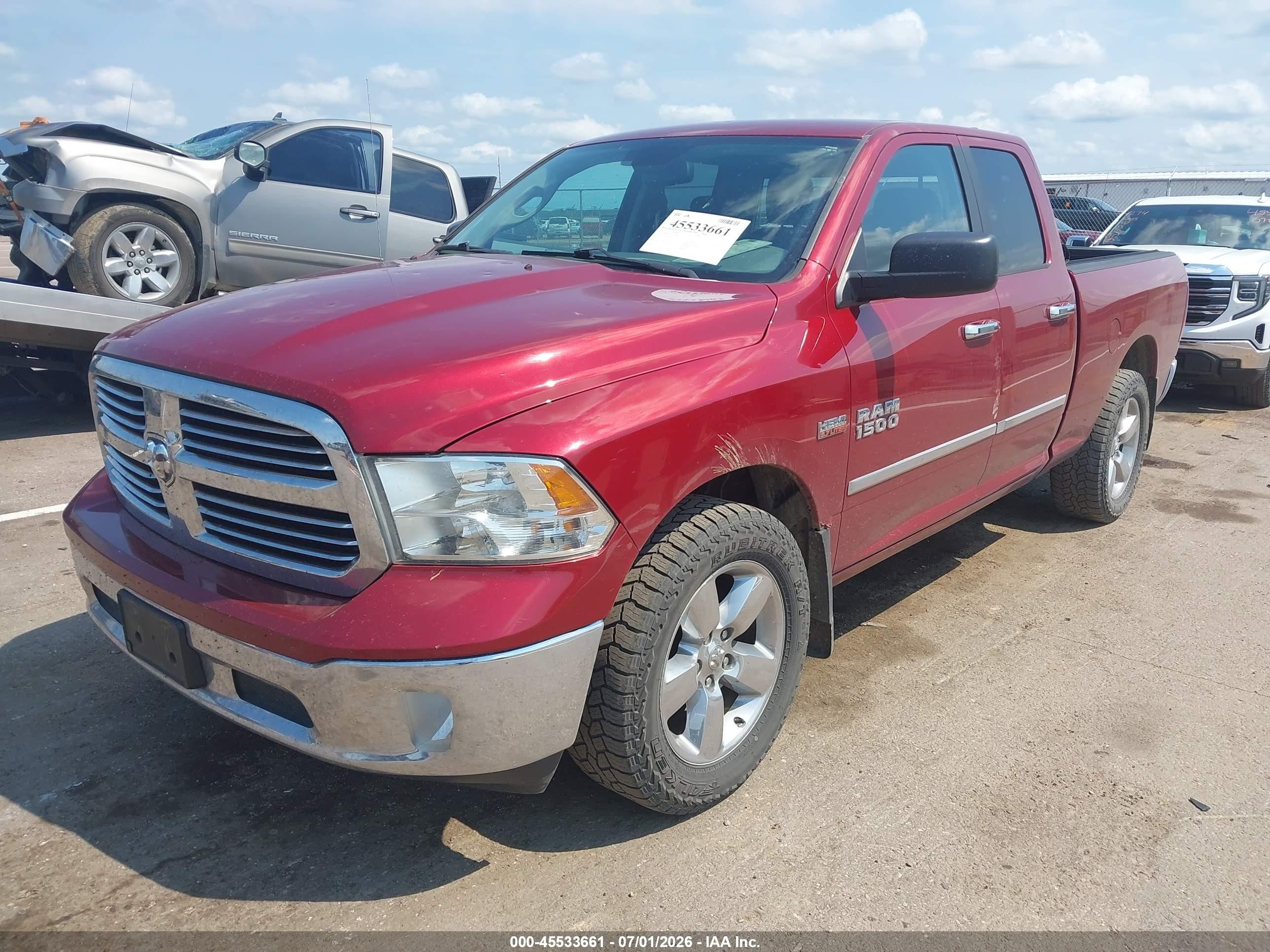2014 Ram 1500 Big Horn Red vin: 1C6RR7GT7ES169764