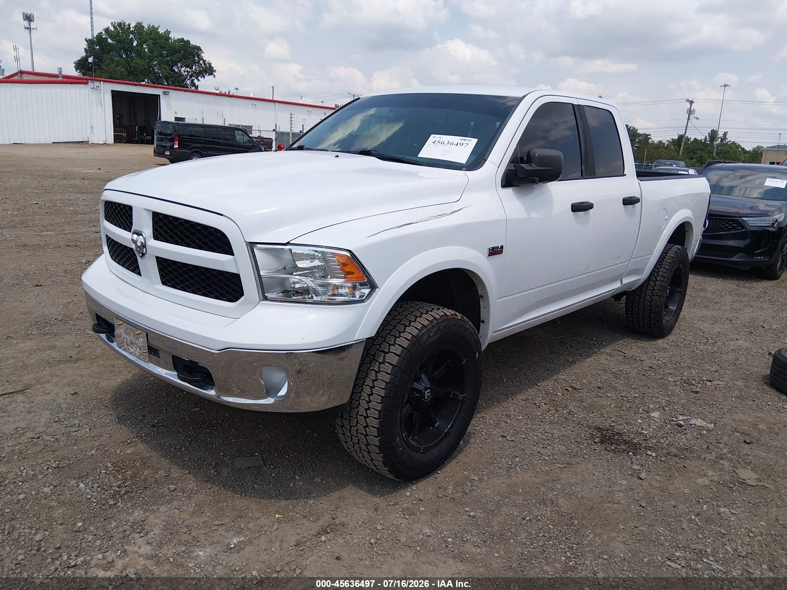 2016 Ram 1500 Slt Белый vin: 1C6RR7GT7GS327541