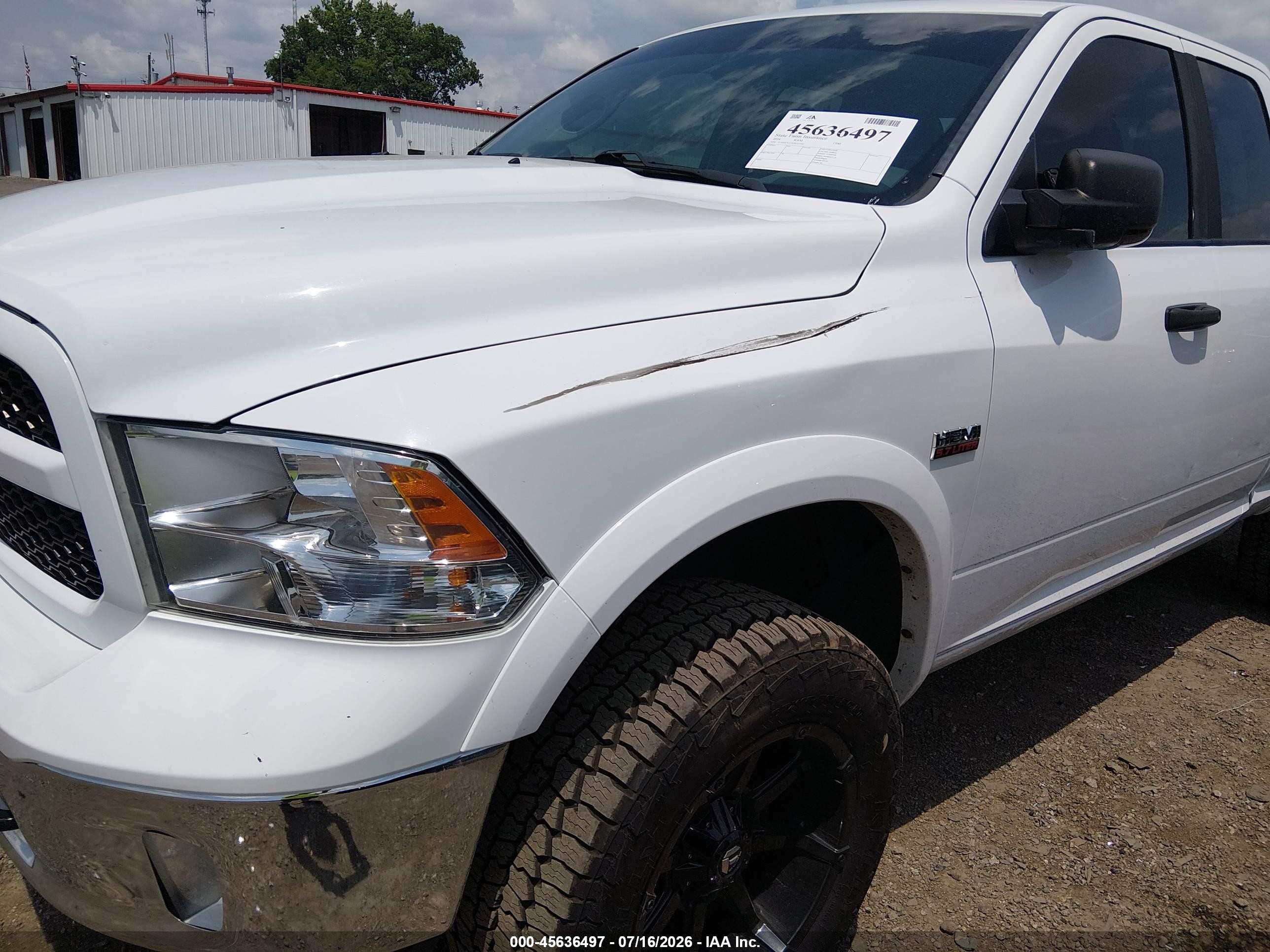 2016 Ram 1500 Slt Белый vin: 1C6RR7GT7GS327541