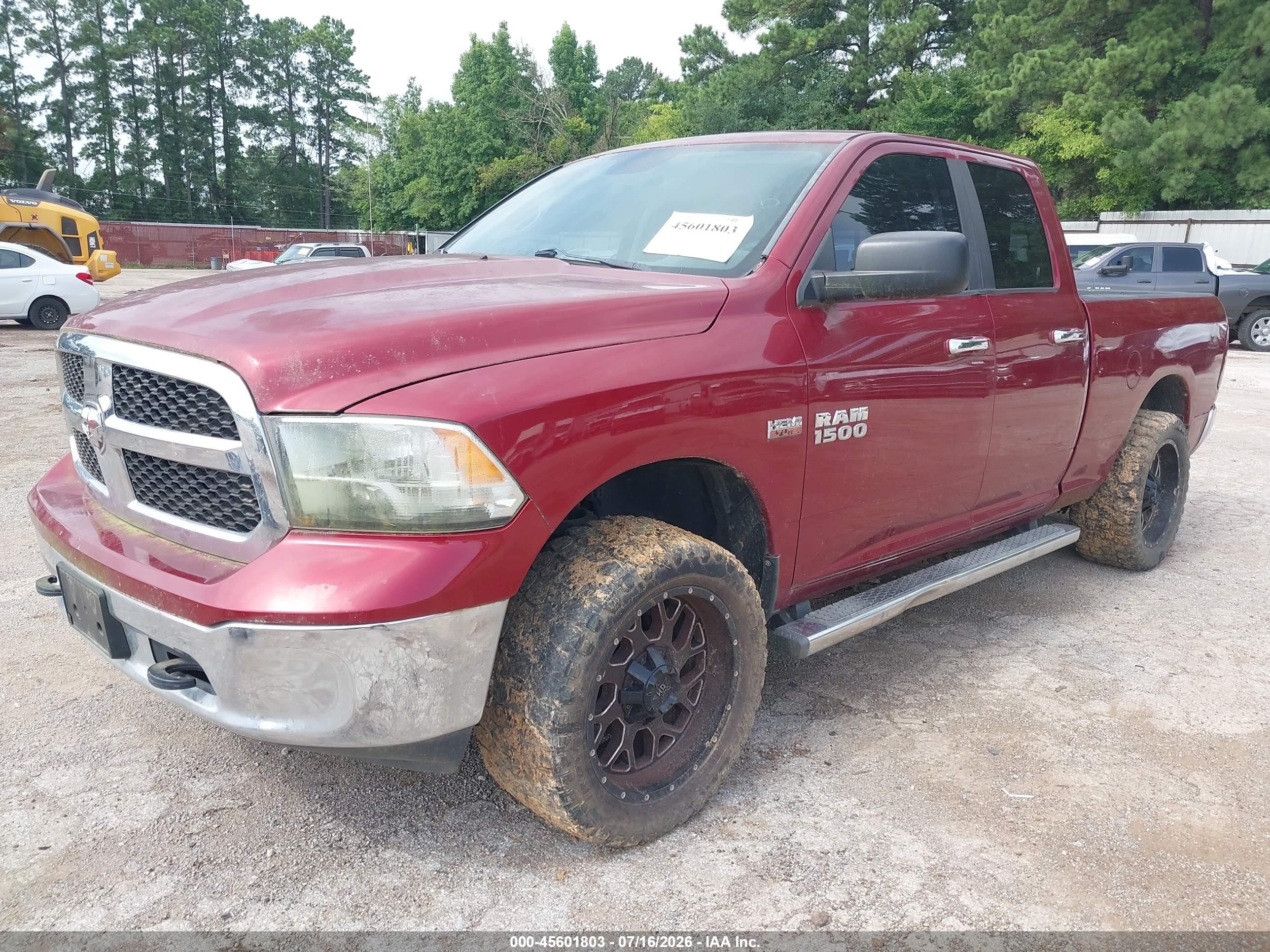 2014 Ram 1500 Slt Red vin: 1C6RR7GT8ES379757