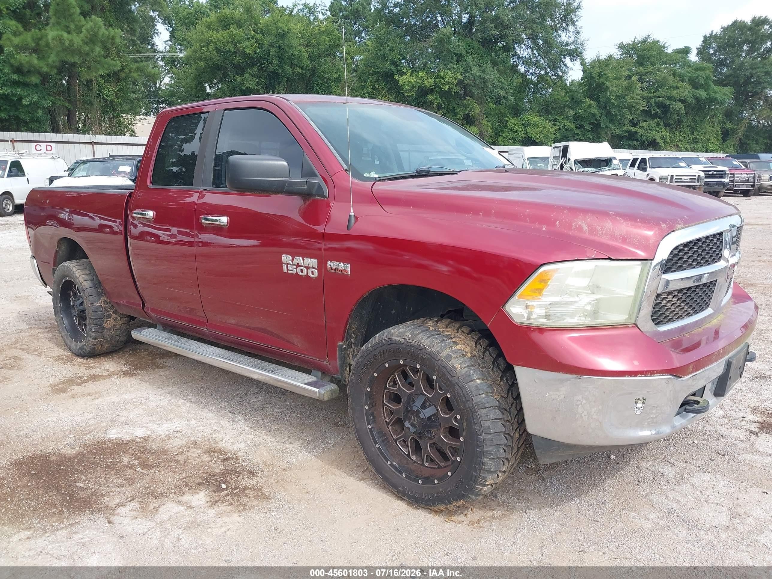 2014 Ram 1500 Slt Red vin: 1C6RR7GT8ES379757