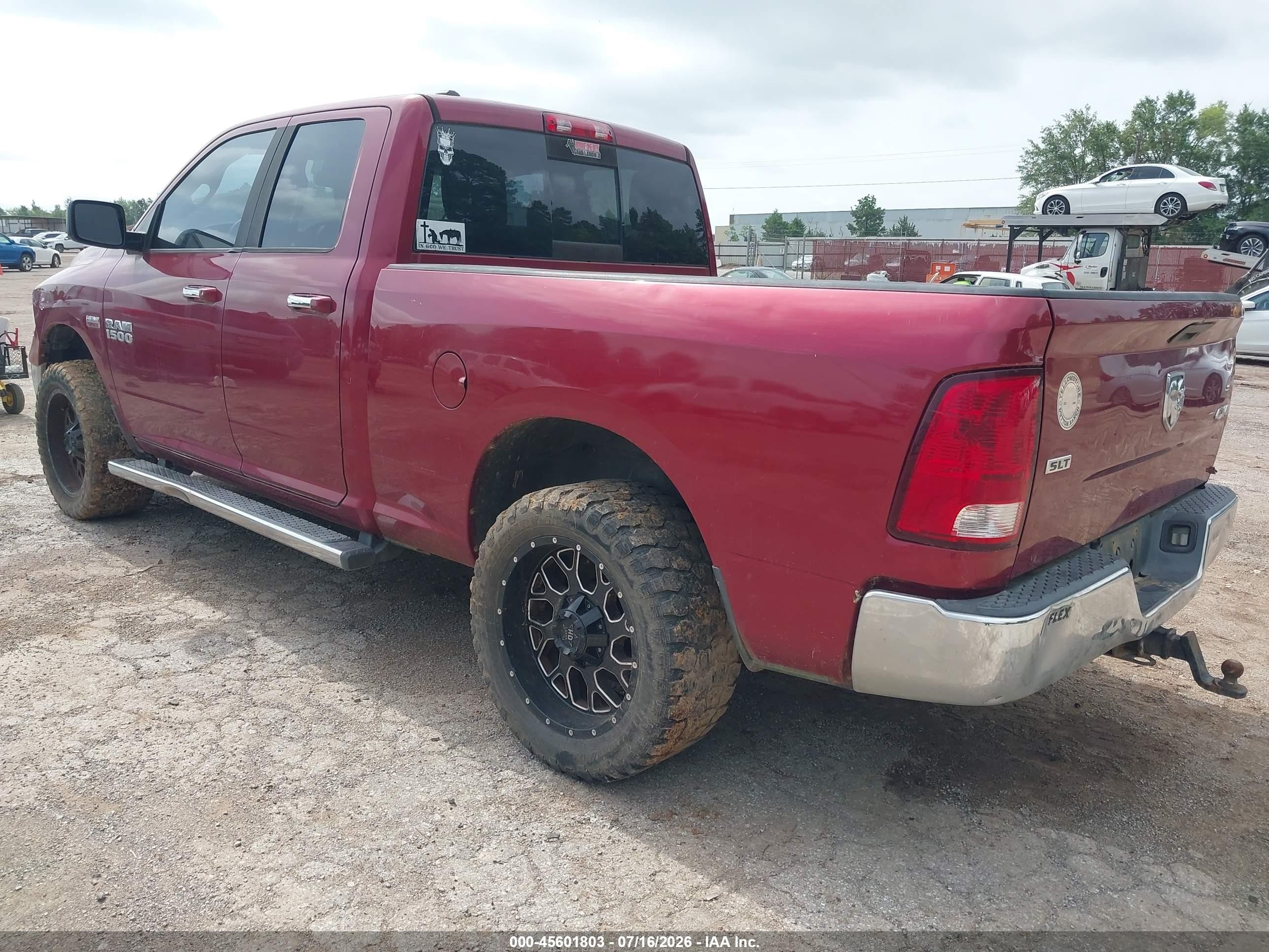 2014 Ram 1500 Slt Red vin: 1C6RR7GT8ES379757
