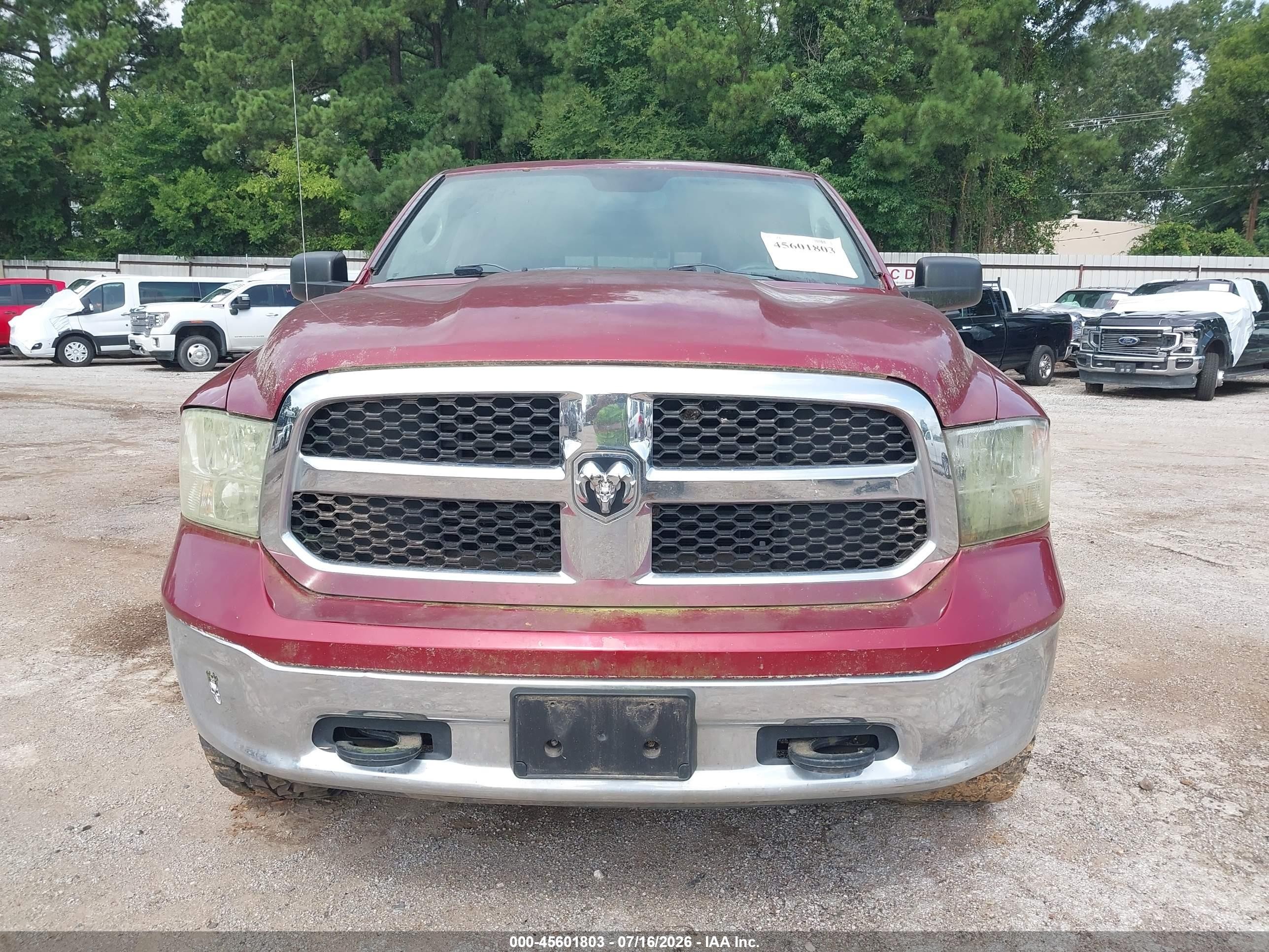 2014 Ram 1500 Slt Red vin: 1C6RR7GT8ES379757