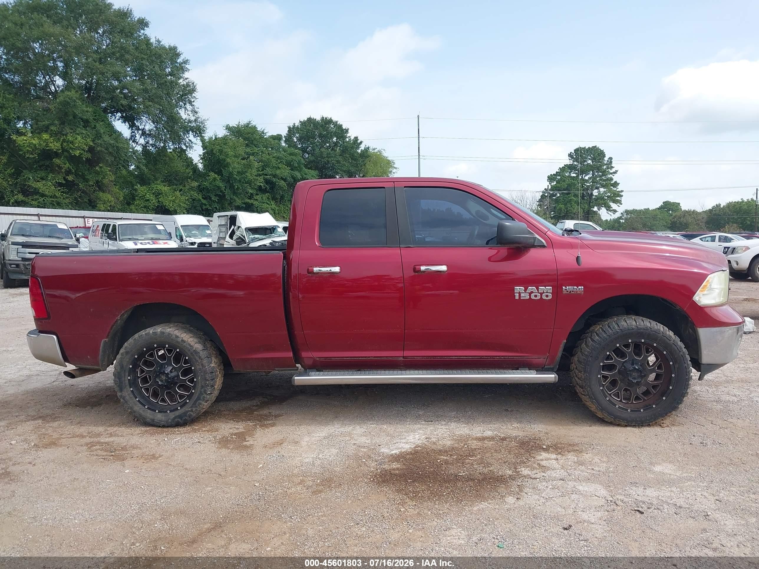 2014 Ram 1500 Slt Red vin: 1C6RR7GT8ES379757