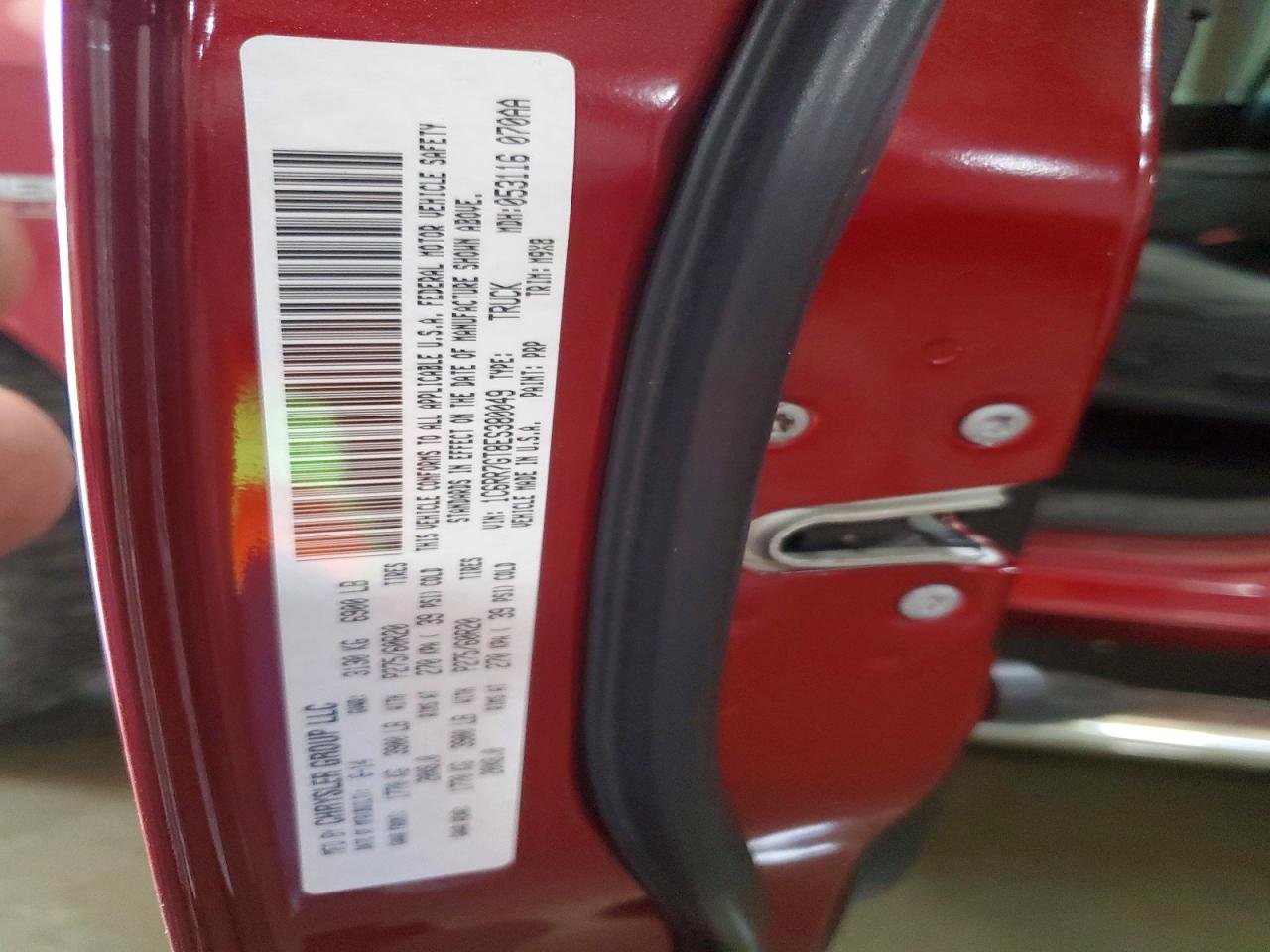 2014 Ram 1500 Slt Red vin: 1C6RR7GT8ES380049