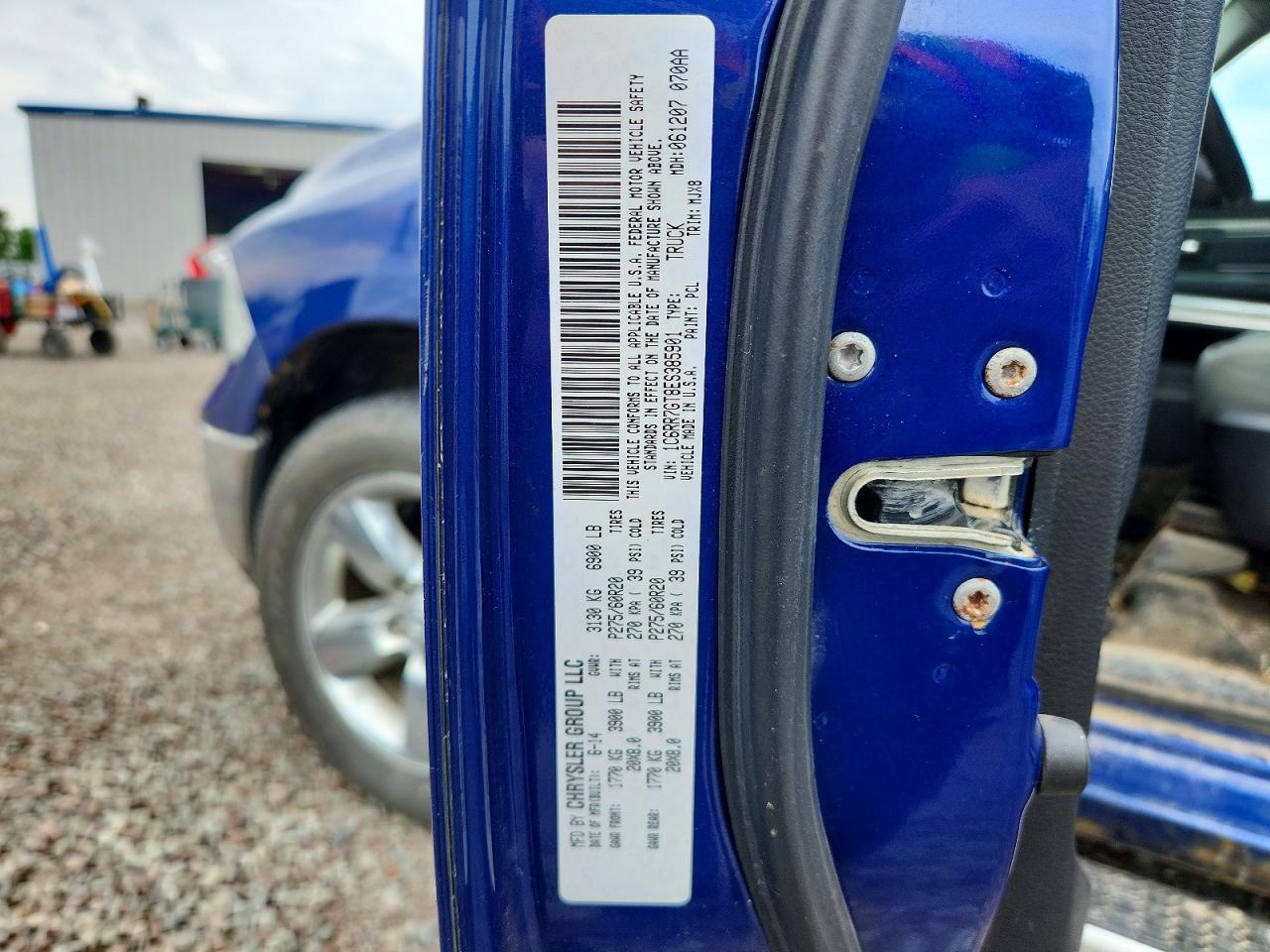 2014 Ram 1500 Slt Blue vin: 1C6RR7GT8ES385901
