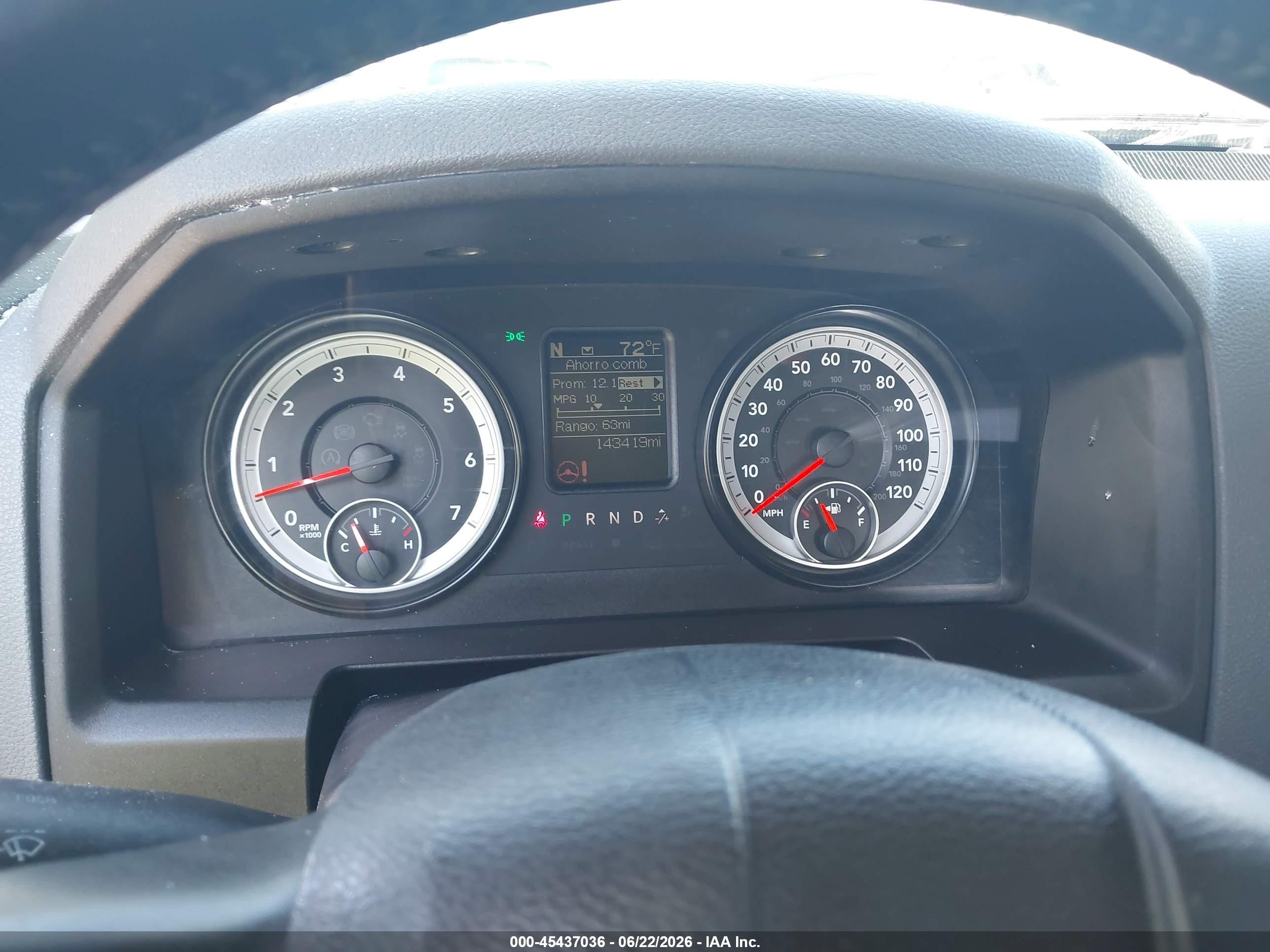 2015 Ram 1500 Big Horn Black vin: 1C6RR7GT8FS515015