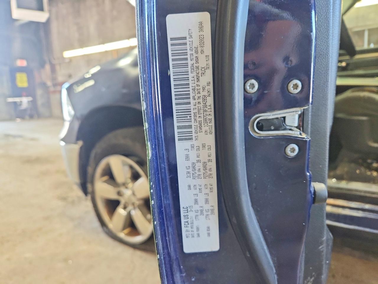 2015 Ram 1500 Slt Blue vin: 1C6RR7GT8FS642850