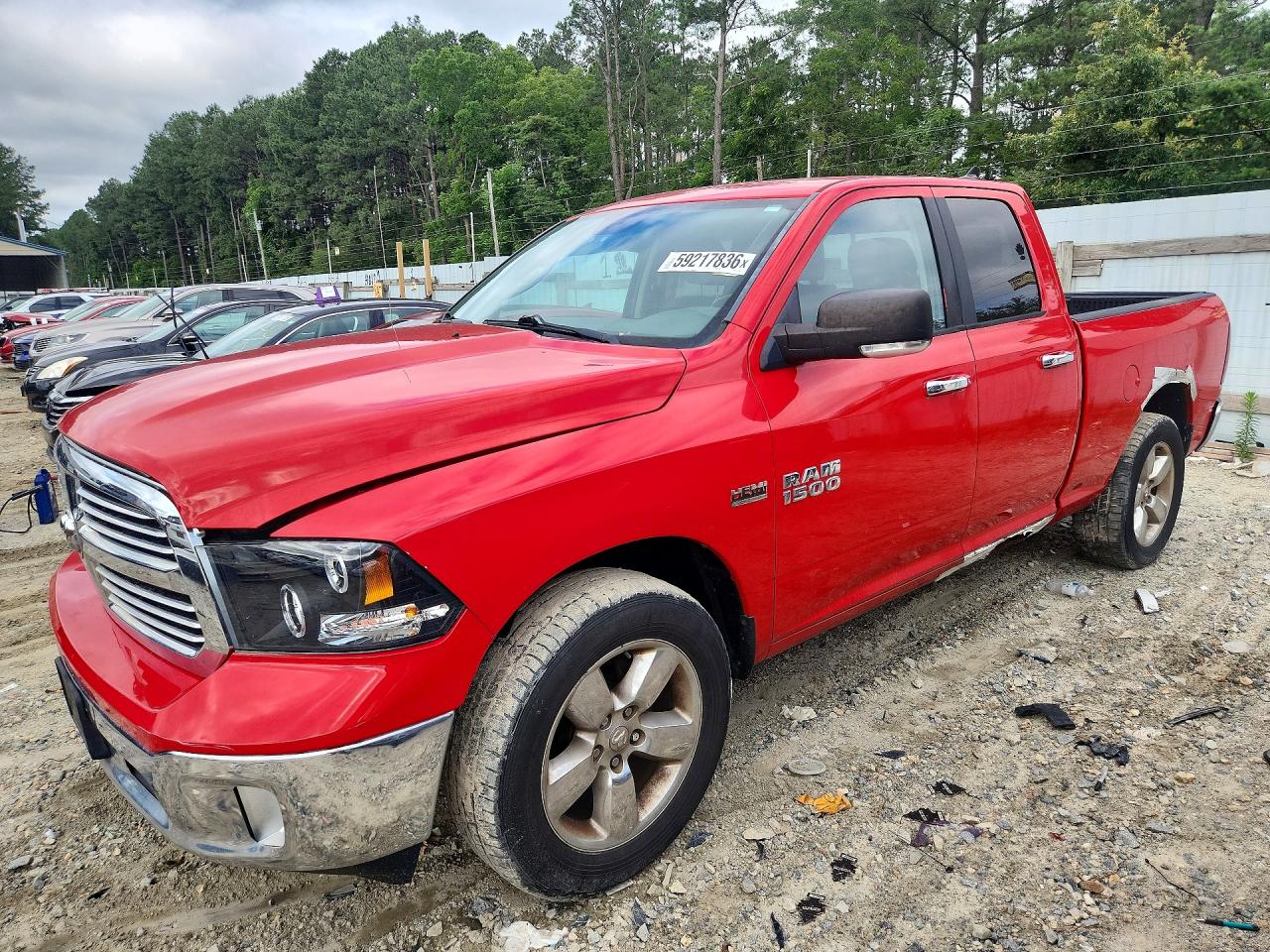 2013 Ram 1500 Slt Красный vin: 1C6RR7GT9DS551860