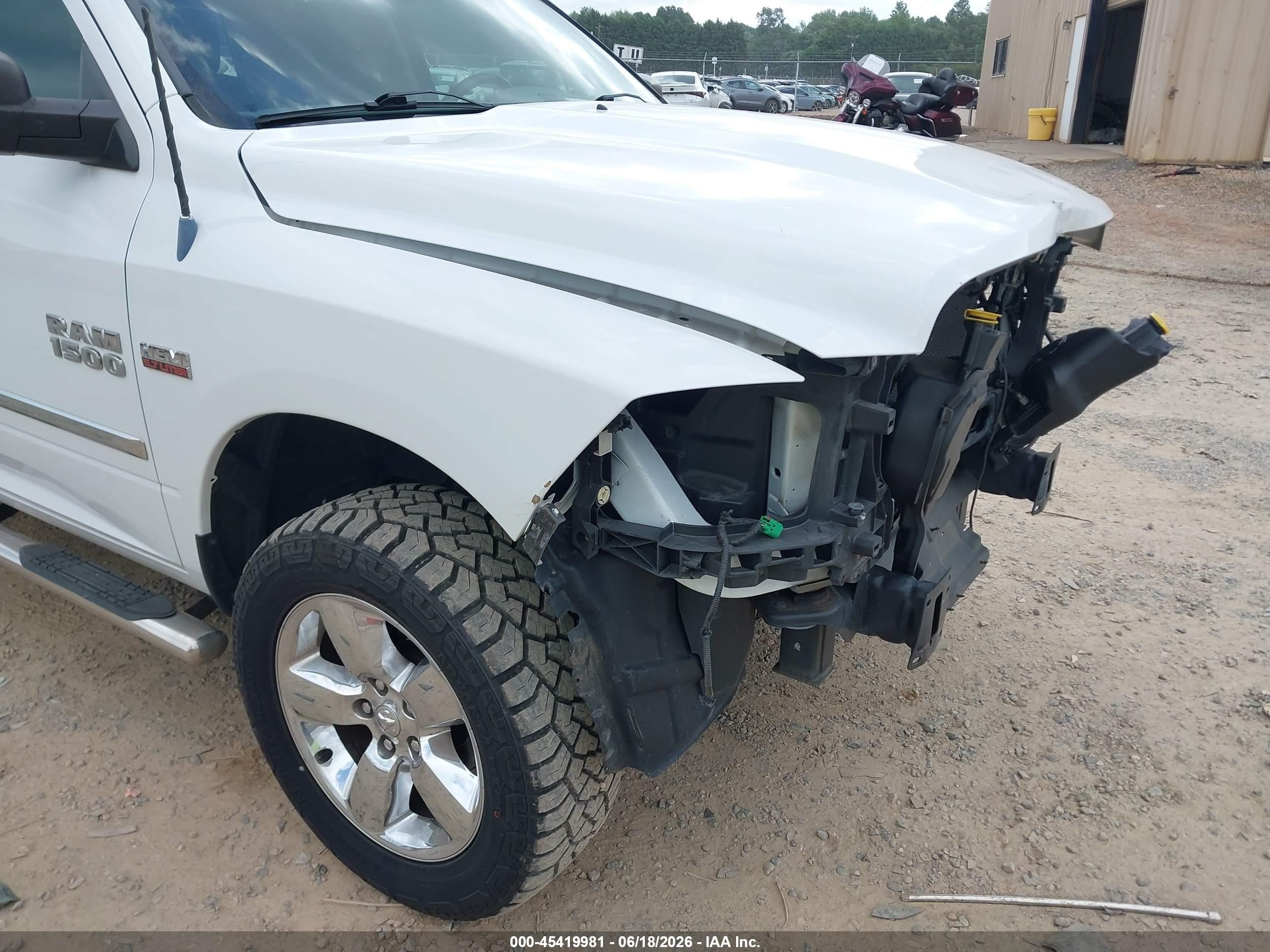 2014 Ram 1500 Big Horn White vin: 1C6RR7GT9ES138869