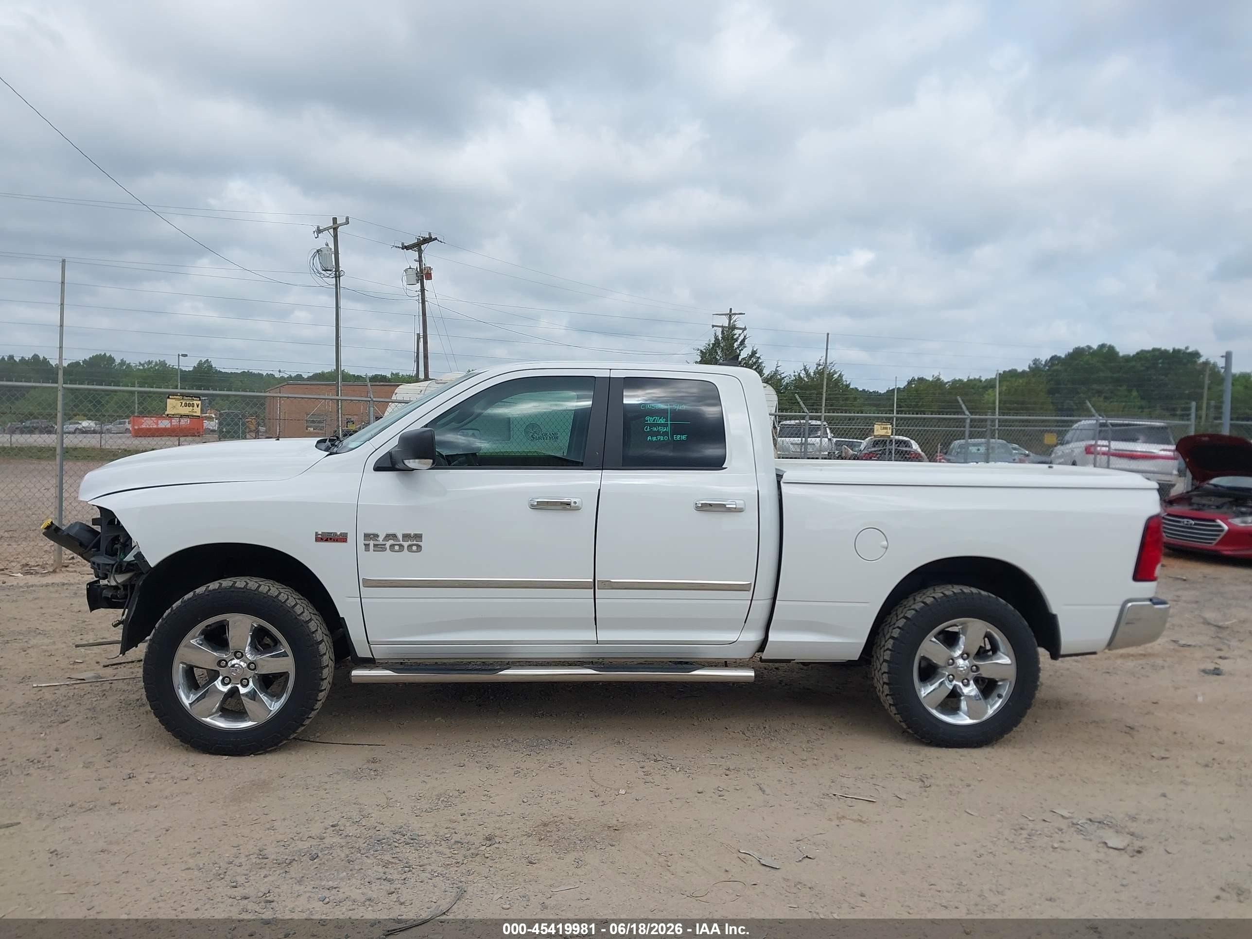 2014 Ram 1500 Big Horn White vin: 1C6RR7GT9ES138869