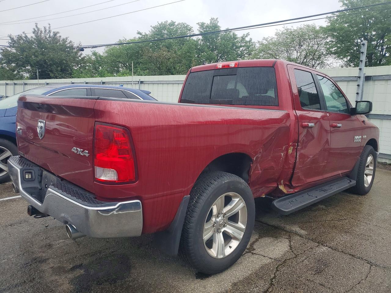 2014 Ram 1500 Slt Red vin: 1C6RR7GT9ES281854