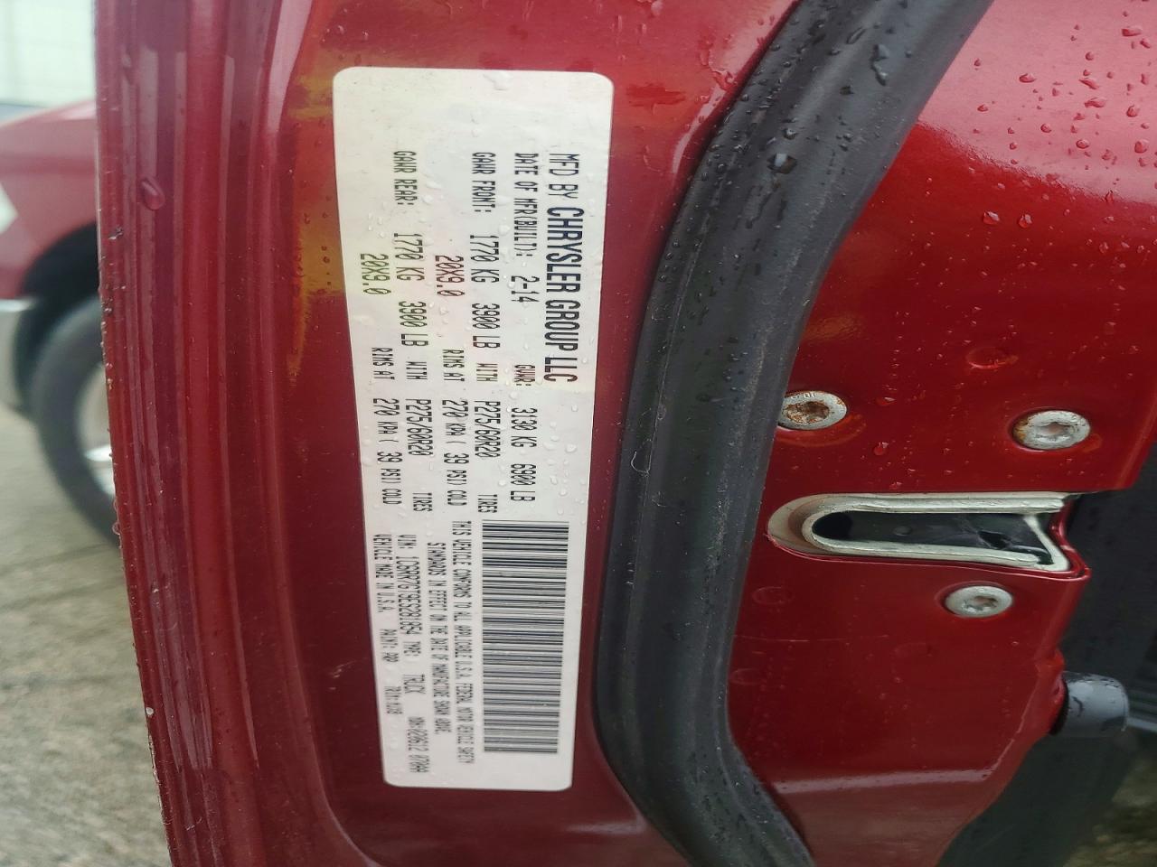 2014 Ram 1500 Slt Red vin: 1C6RR7GT9ES281854