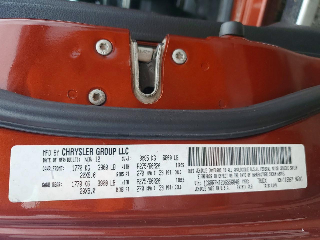 2013 Ram 1500 Sport Brown vin: 1C6RR7HT2DS556848