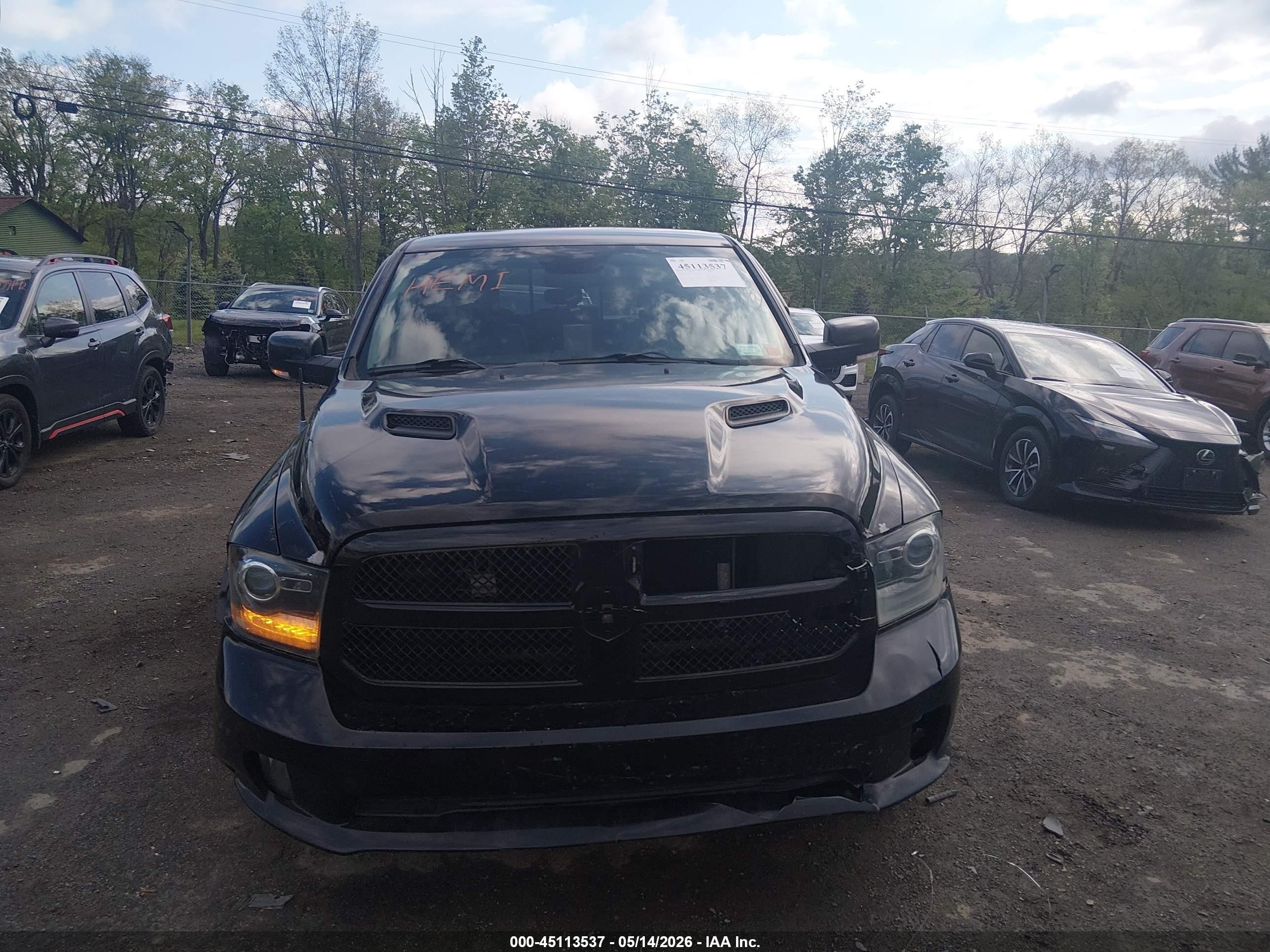 2013 Ram 1500 Sport Black vin: 1C6RR7HT3DS717658