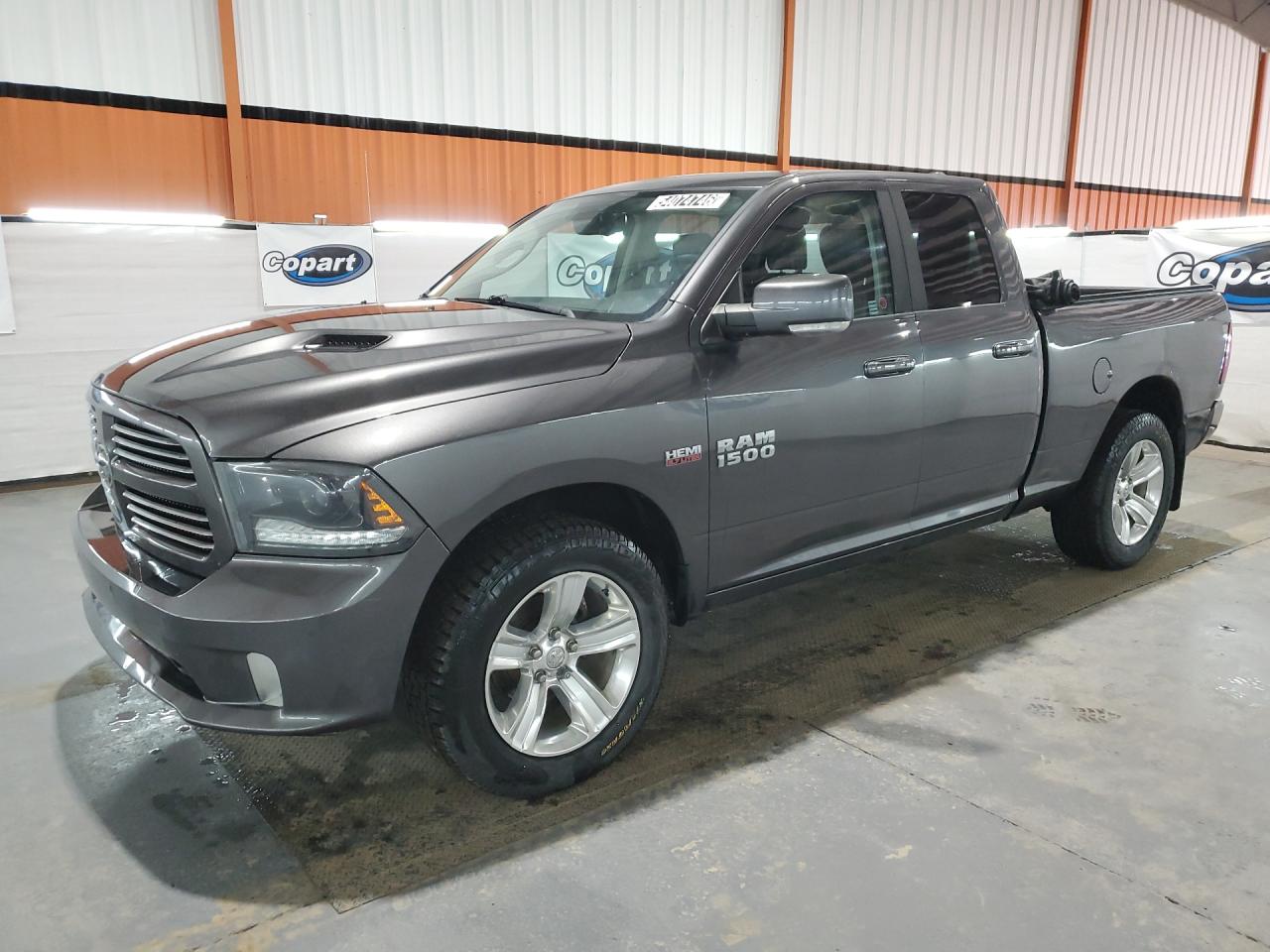 2015 Ram 1500 Sport Gray vin: 1C6RR7HT3FS644228 Damage: Left Bed Side, Chipped, 4