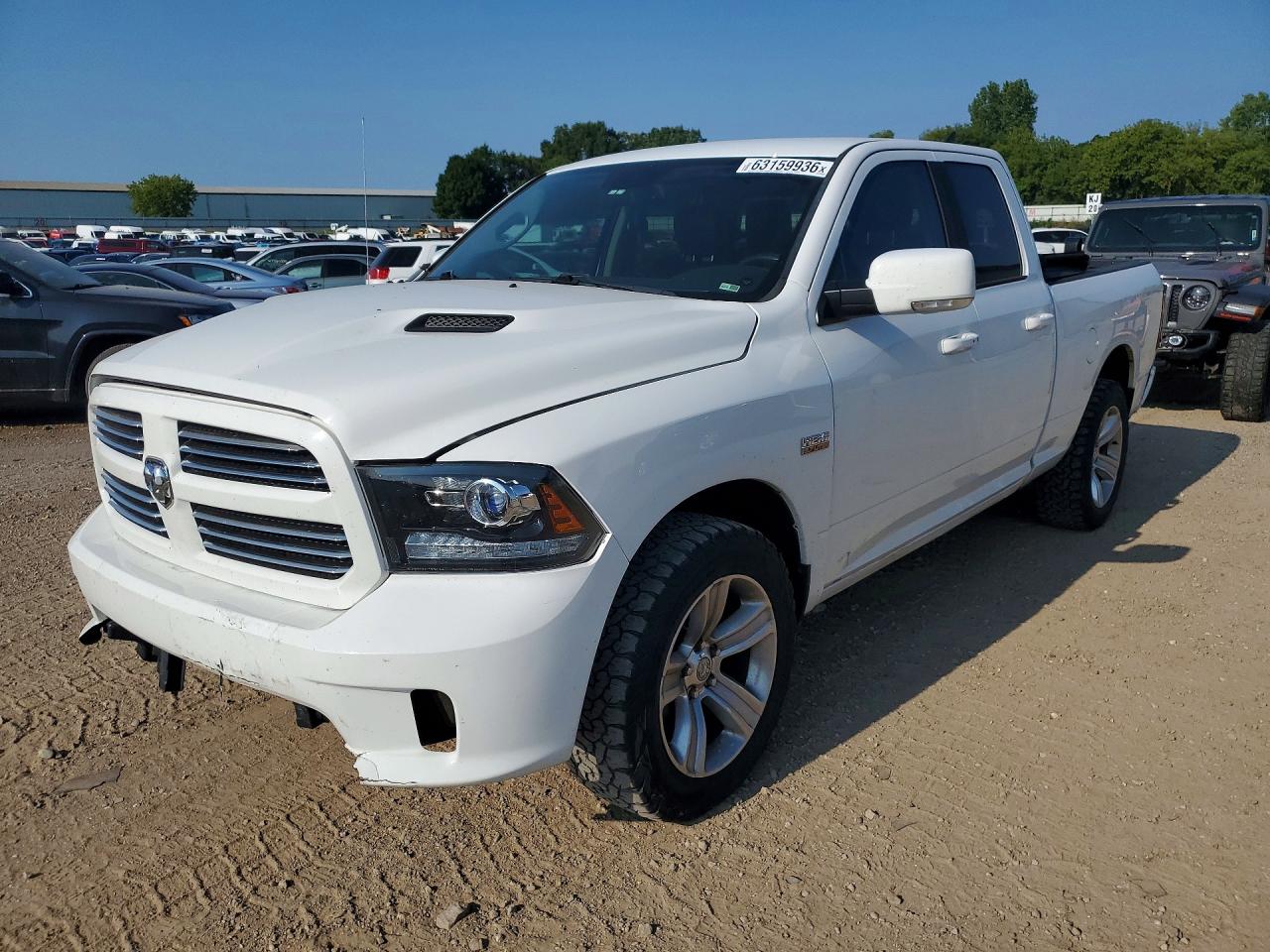 2013 Ram 1500 Sport White vin: 1C6RR7HT4DS638175