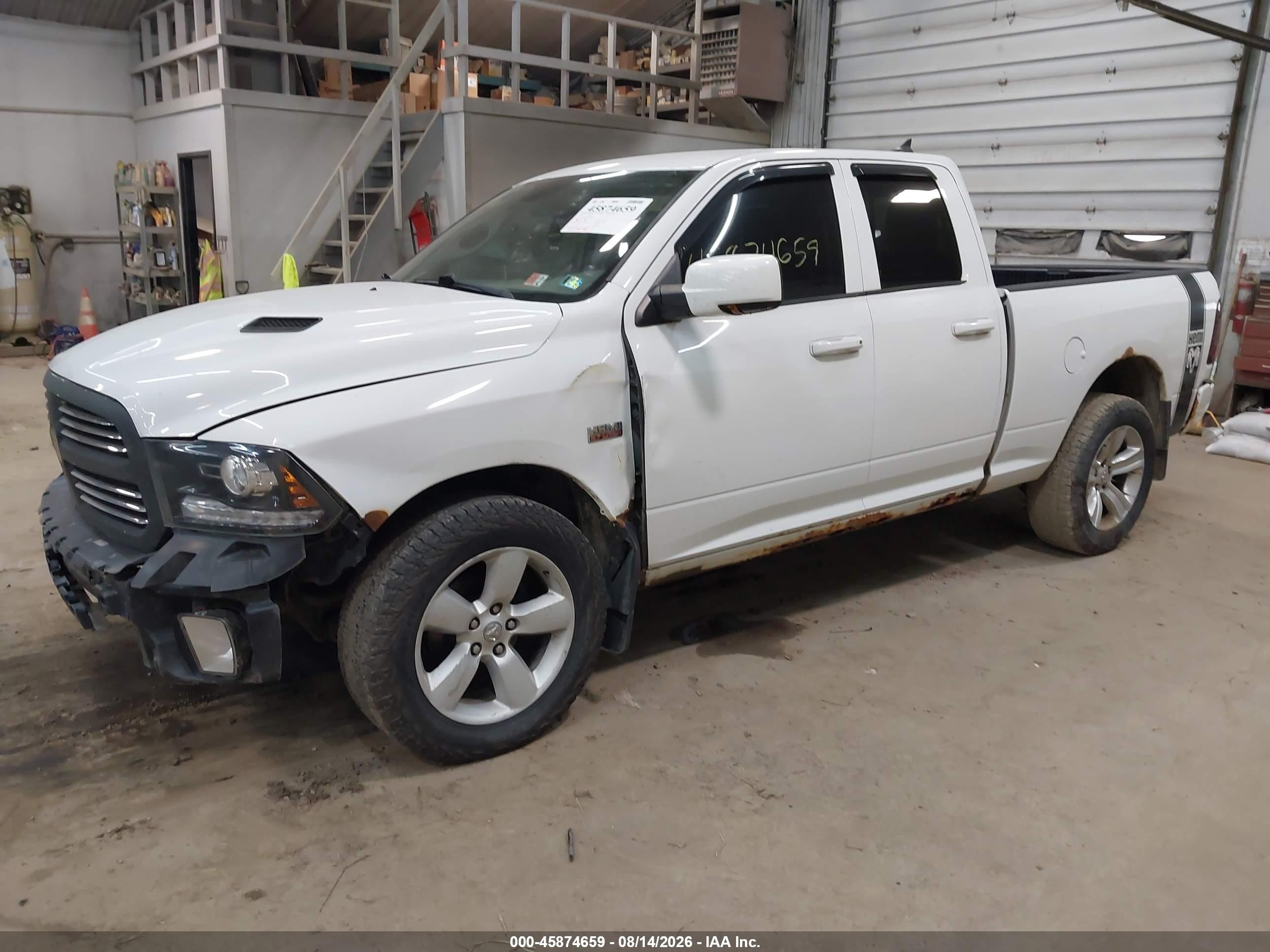 2013 Ram 1500 Sport White vin: 1C6RR7HT6DS599637