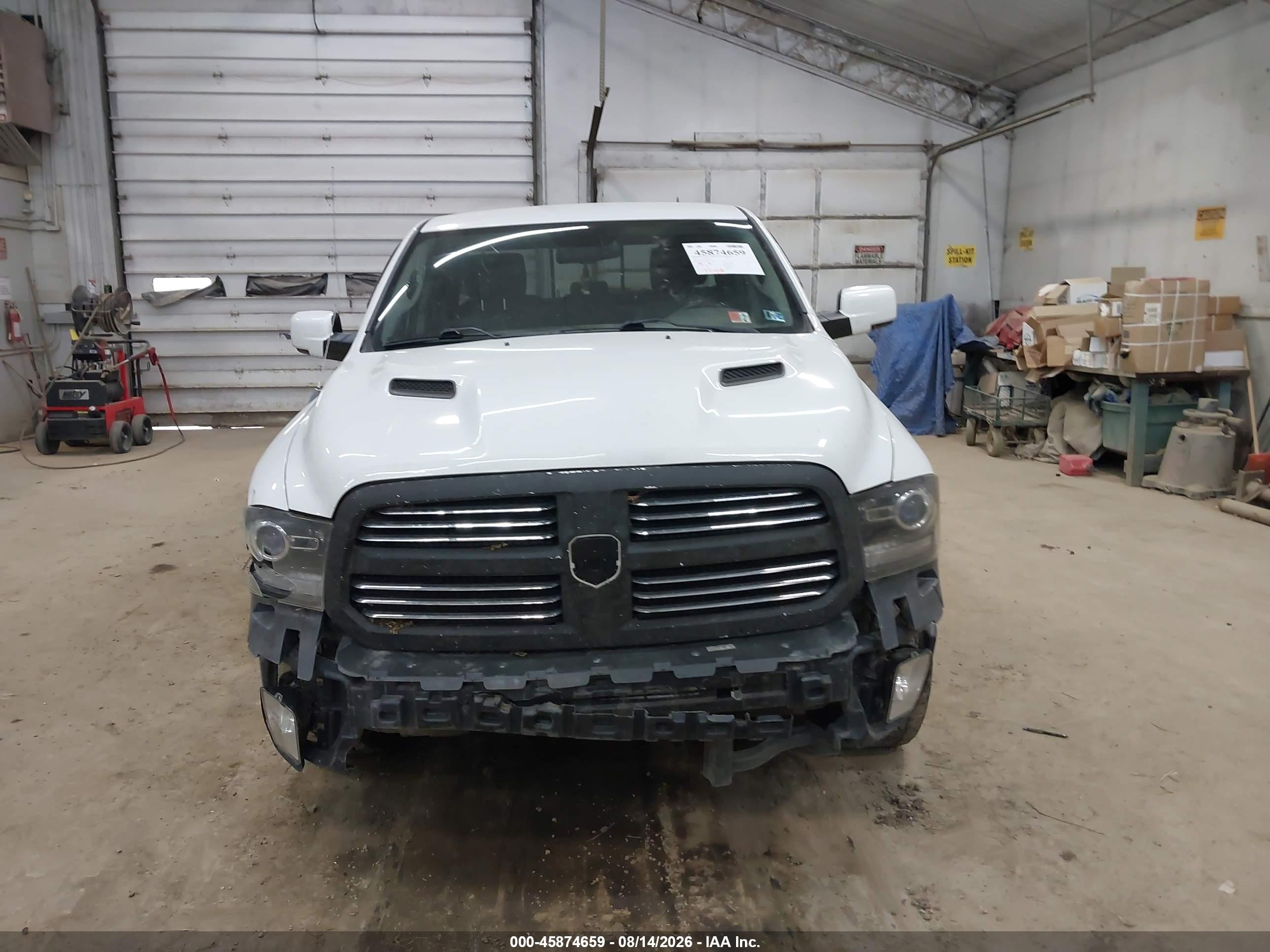 2013 Ram 1500 Sport White vin: 1C6RR7HT6DS599637