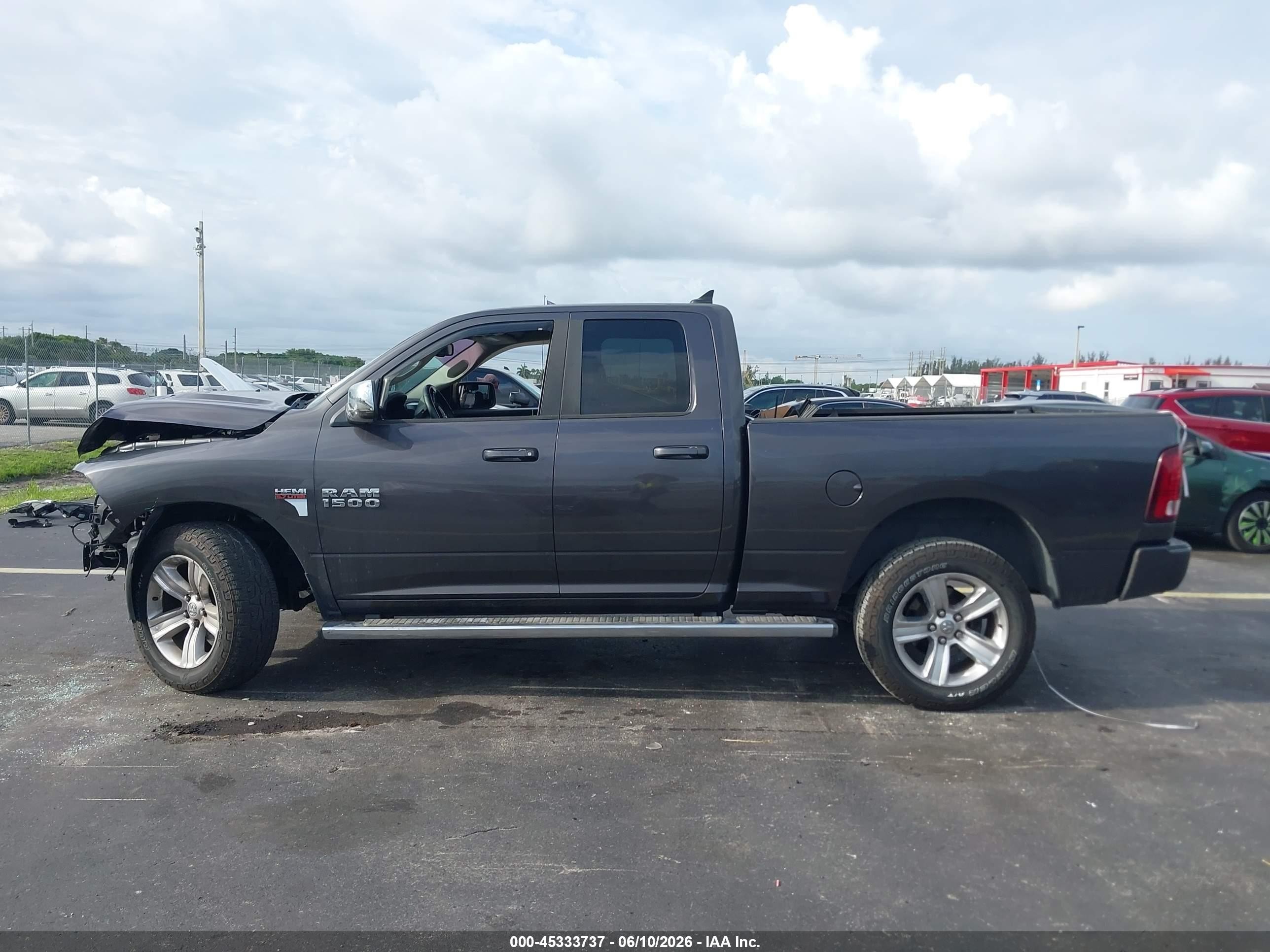 2014 Ram 1500 Sport Gray vin: 1C6RR7HT7ES370322