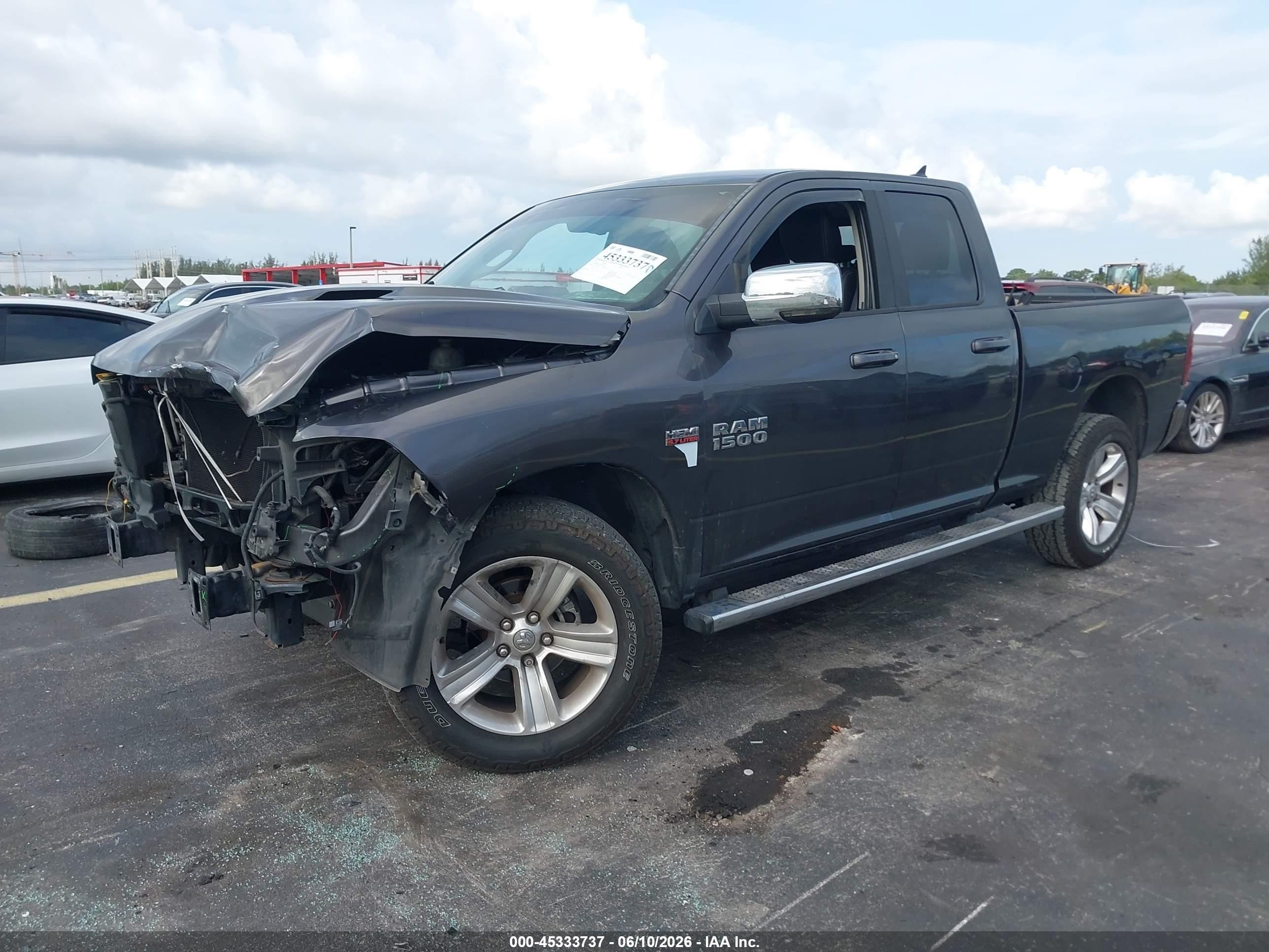 2014 Ram 1500 Sport Gray vin: 1C6RR7HT7ES370322