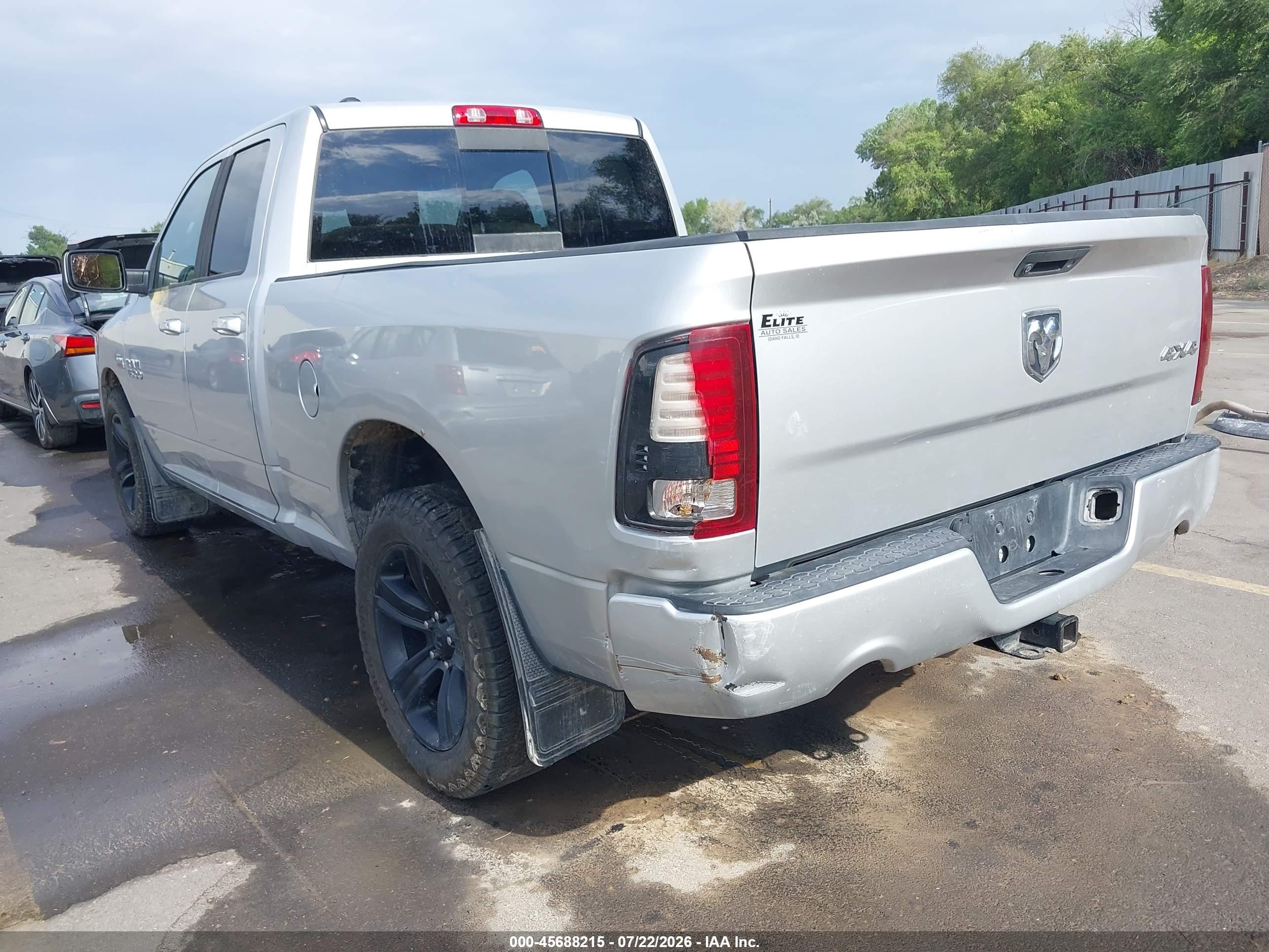 2013 Ram 1500 Sport Серебряный vin: 1C6RR7HT8DS509274