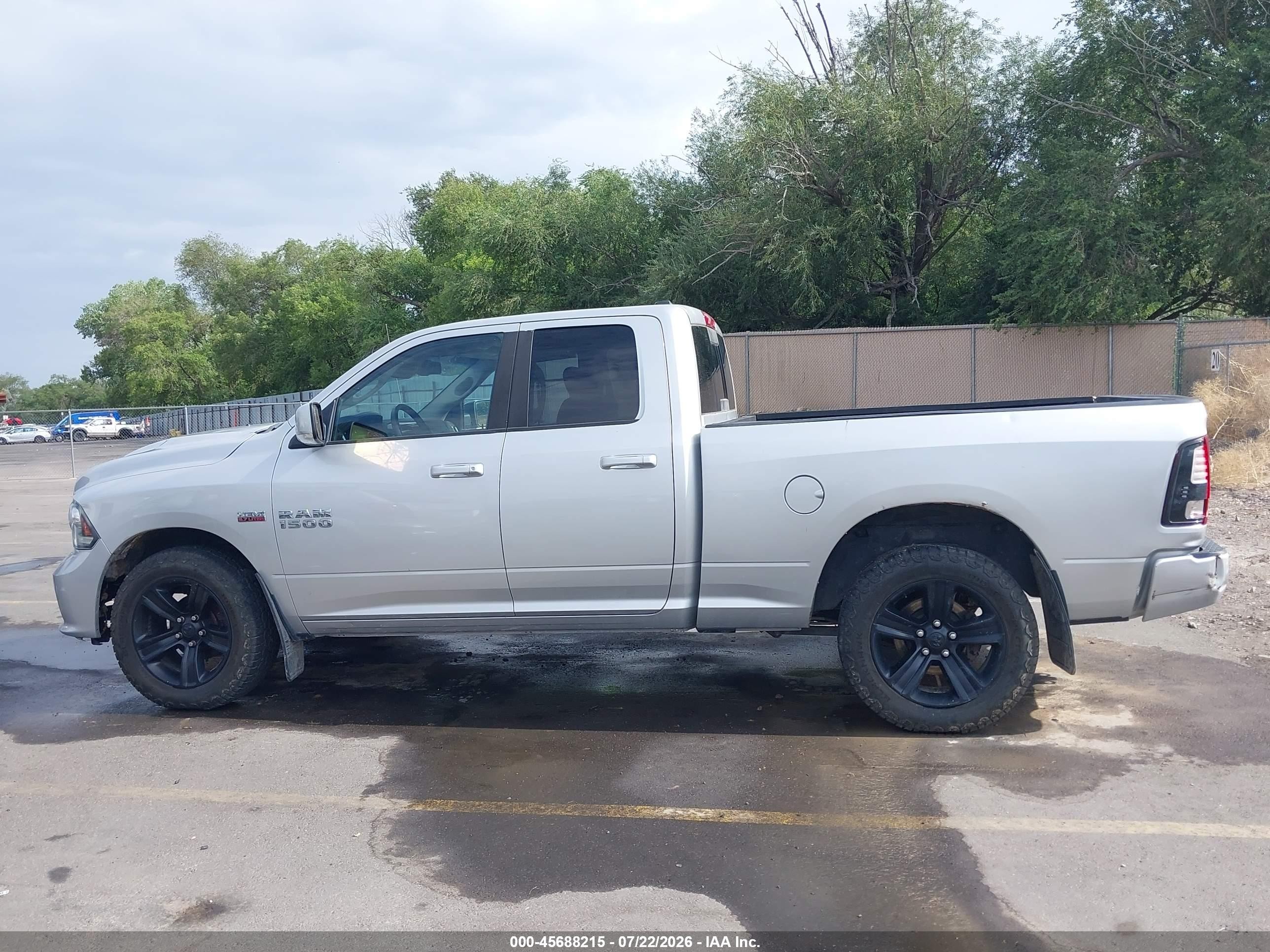 2013 Ram 1500 Sport Серебряный vin: 1C6RR7HT8DS509274