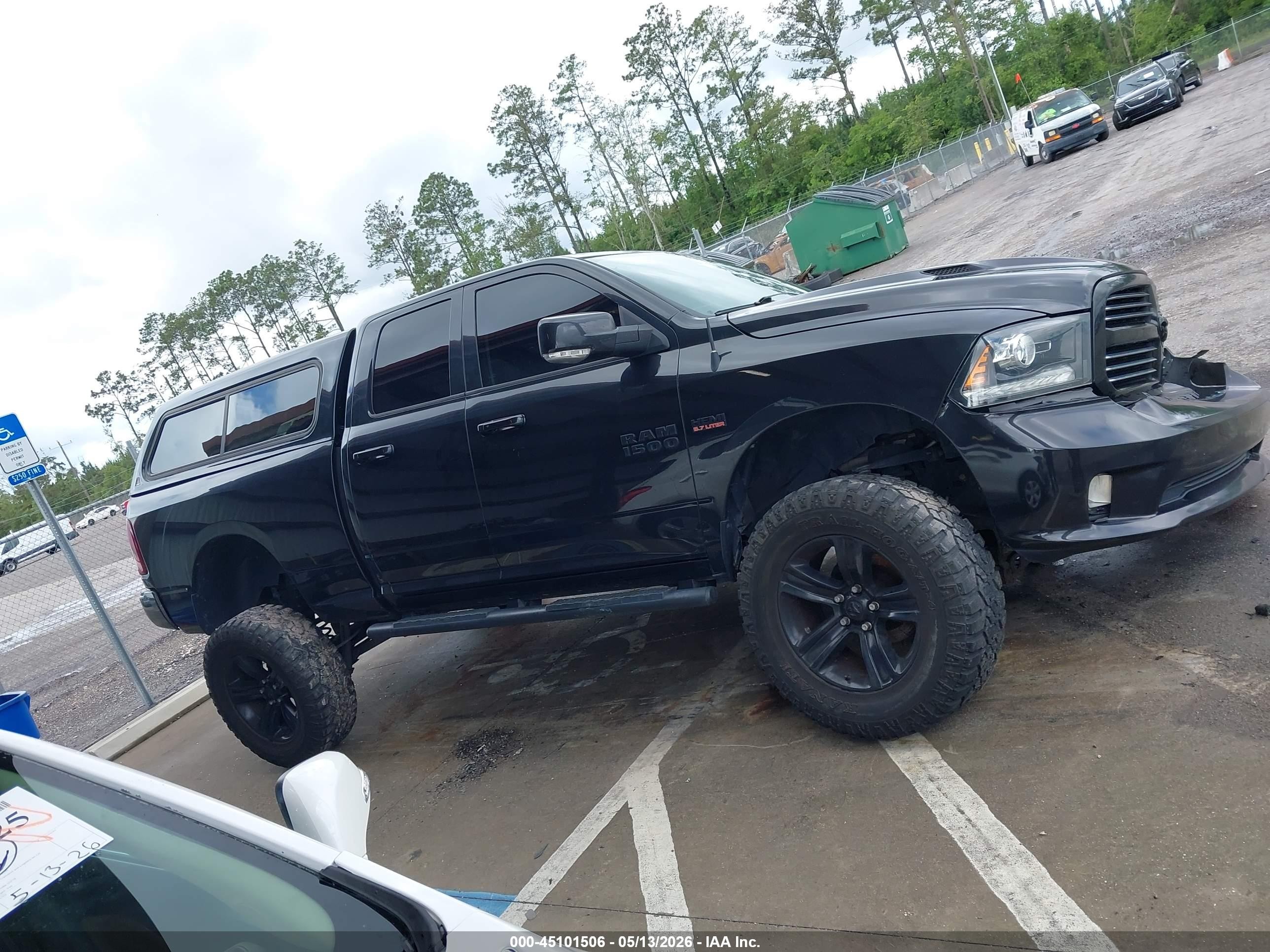 2015 Ram 1500 Sport Black vin: 1C6RR7HT9FS699847