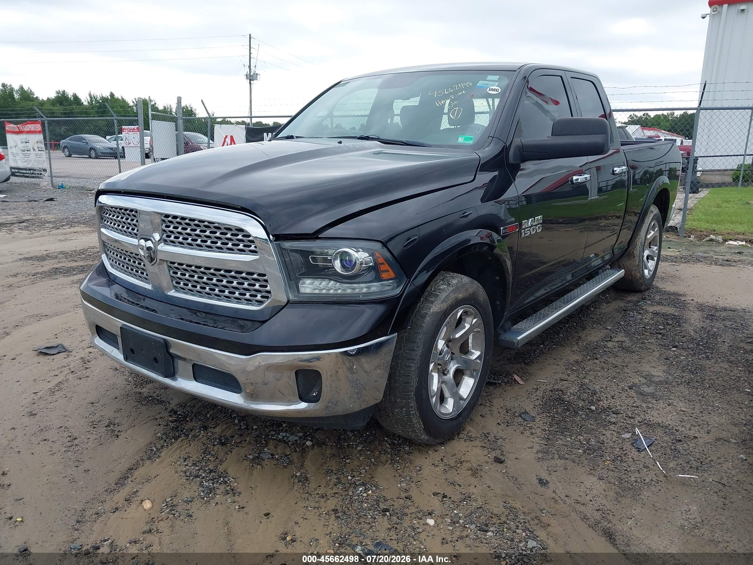 2015 Ram 1500 Laramie Black vin: 1C6RR7JM2FS574112