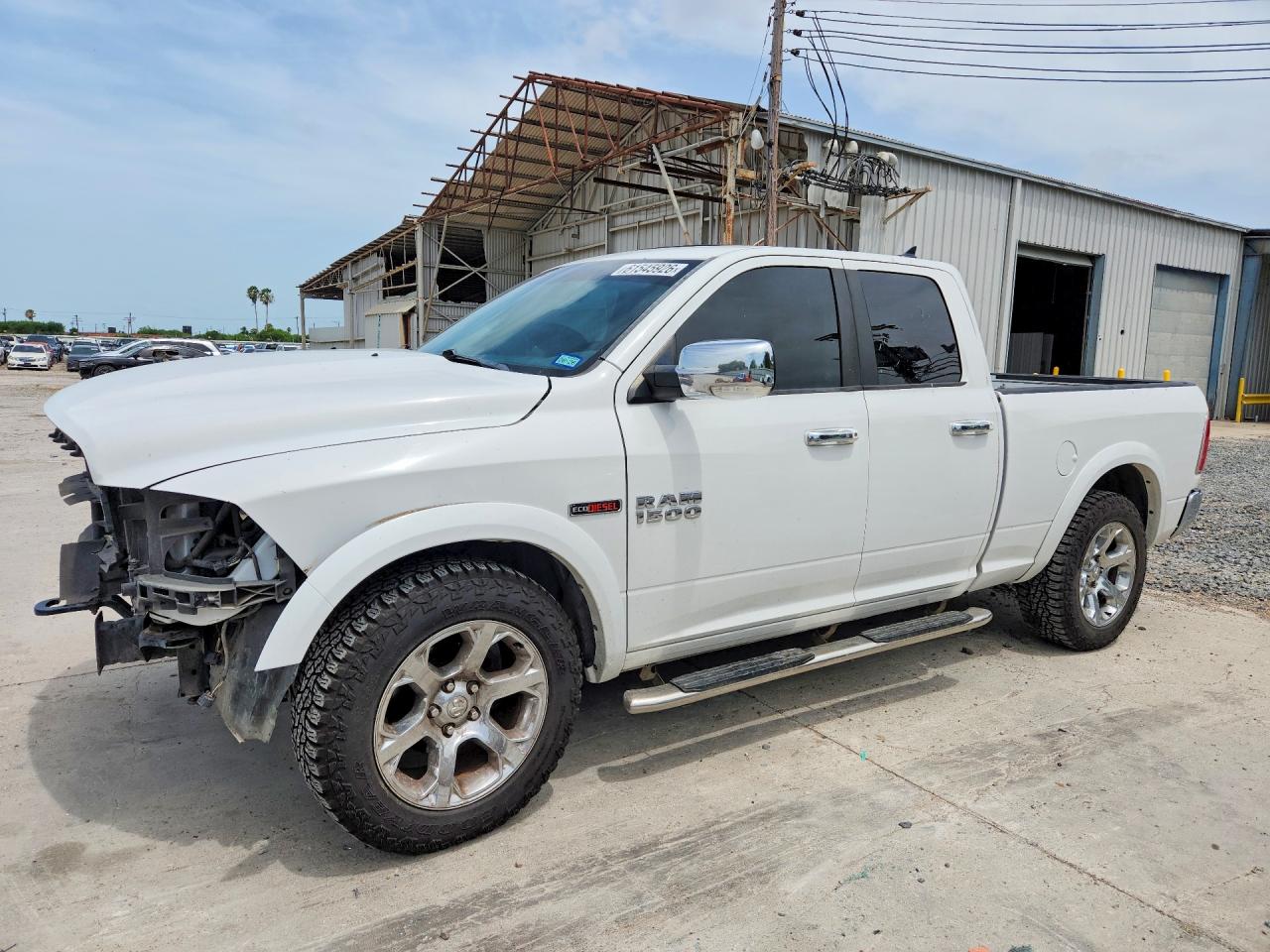 2014 Ram 1500 Laramie White vin: 1C6RR7JM7ES475252