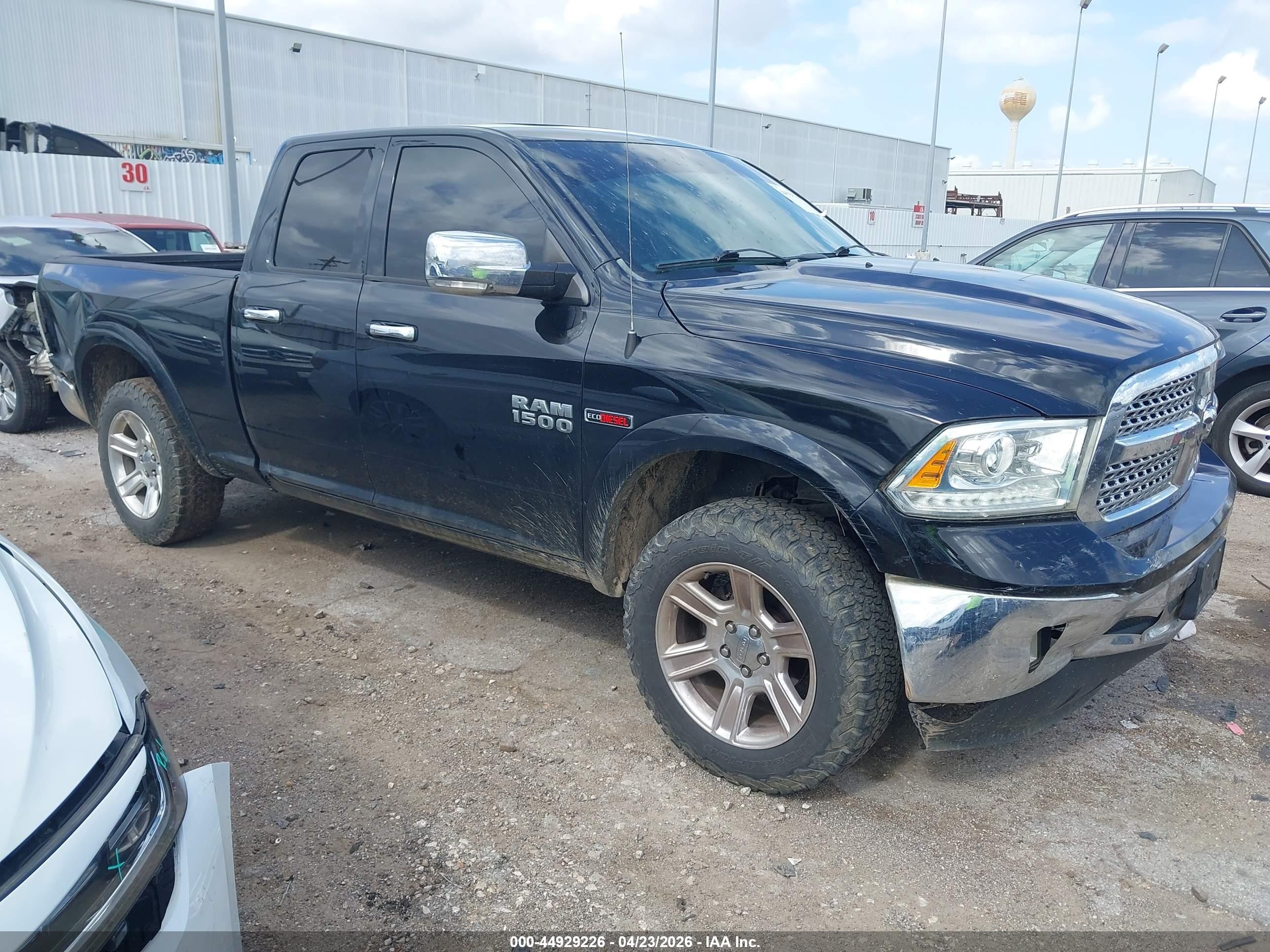 2015 Ram 1500 Laramie Black vin: 1C6RR7JM7FS572498