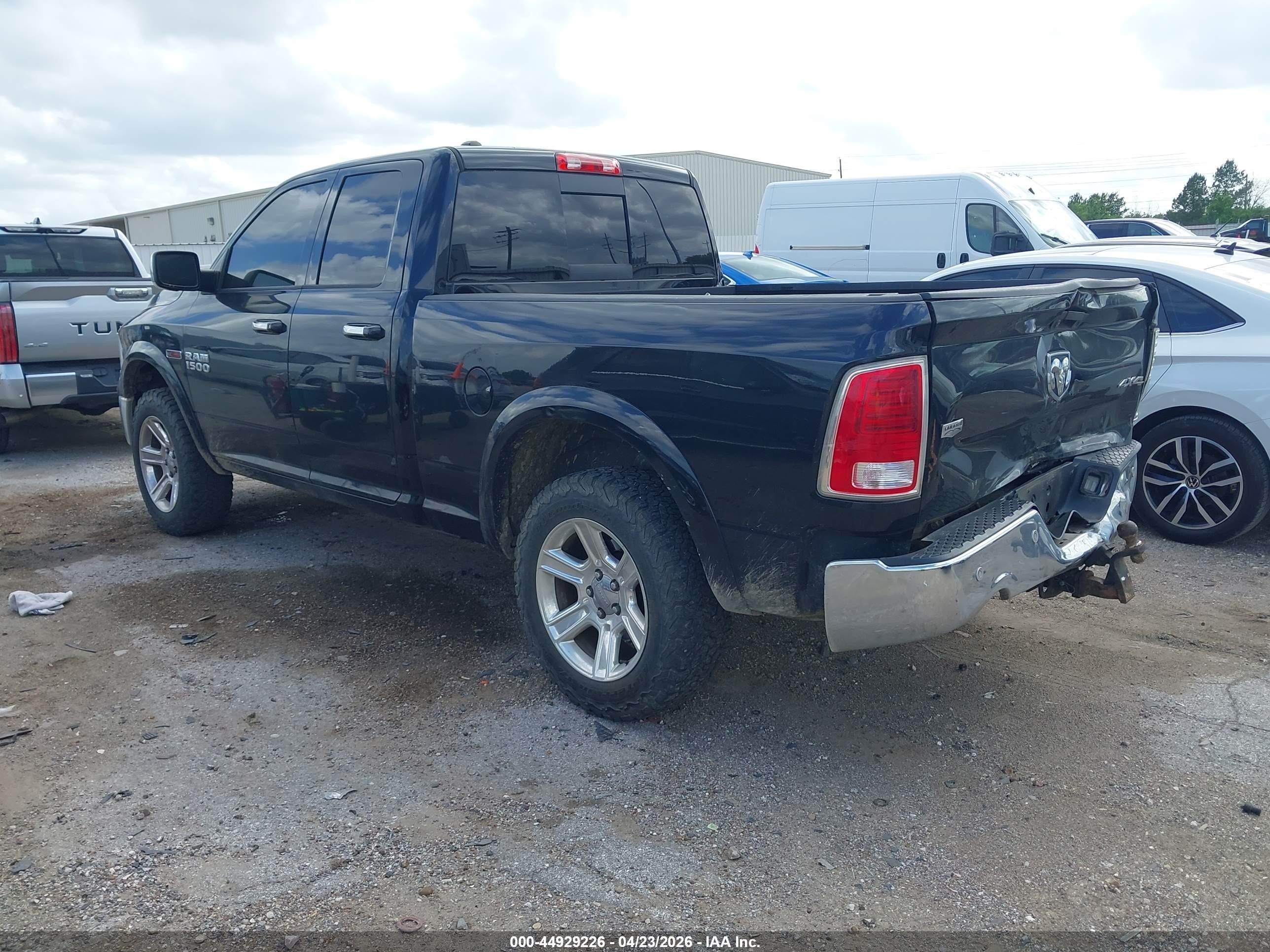 2015 Ram 1500 Laramie Black vin: 1C6RR7JM7FS572498
