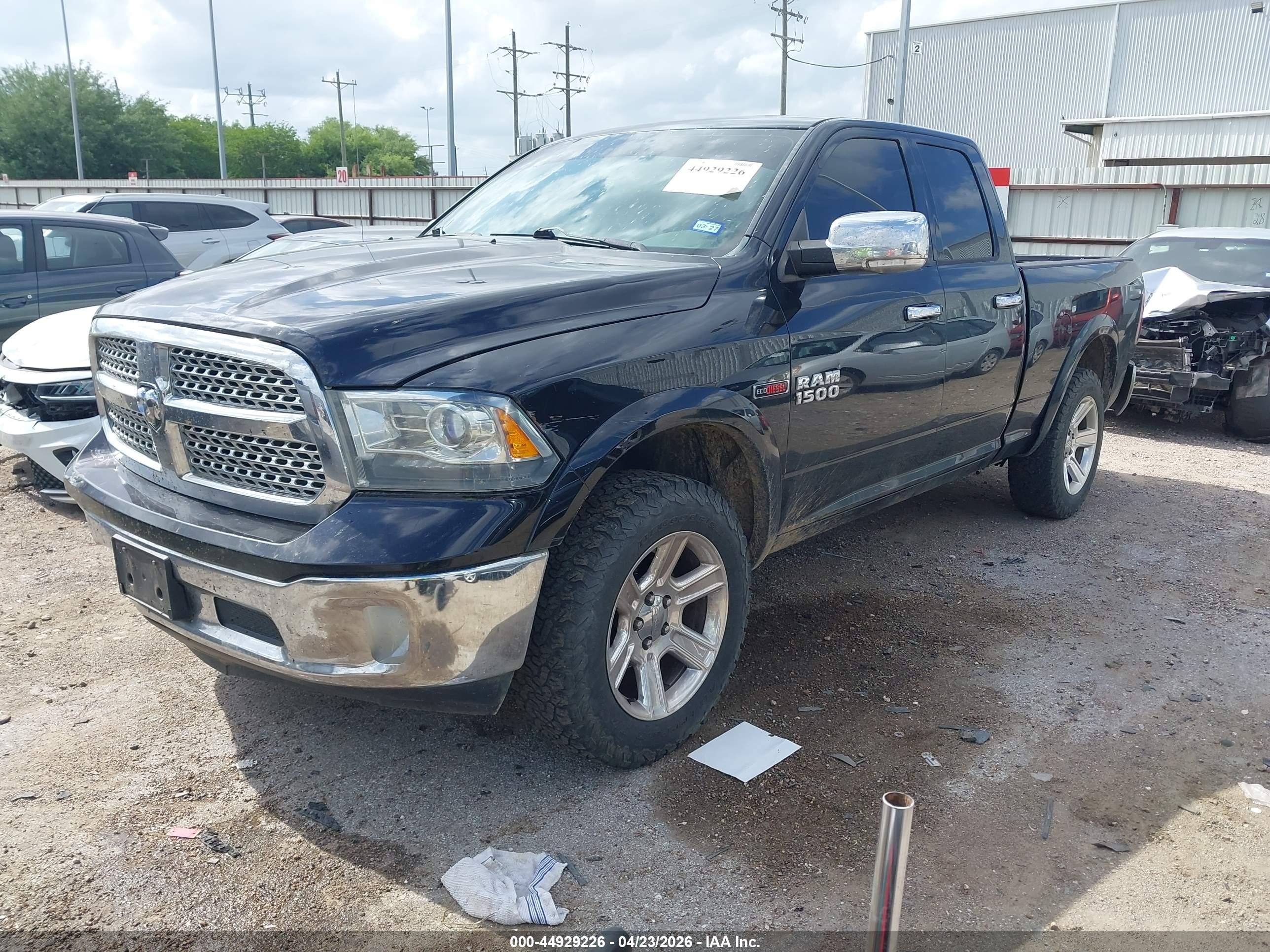 2015 Ram 1500 Laramie Black vin: 1C6RR7JM7FS572498