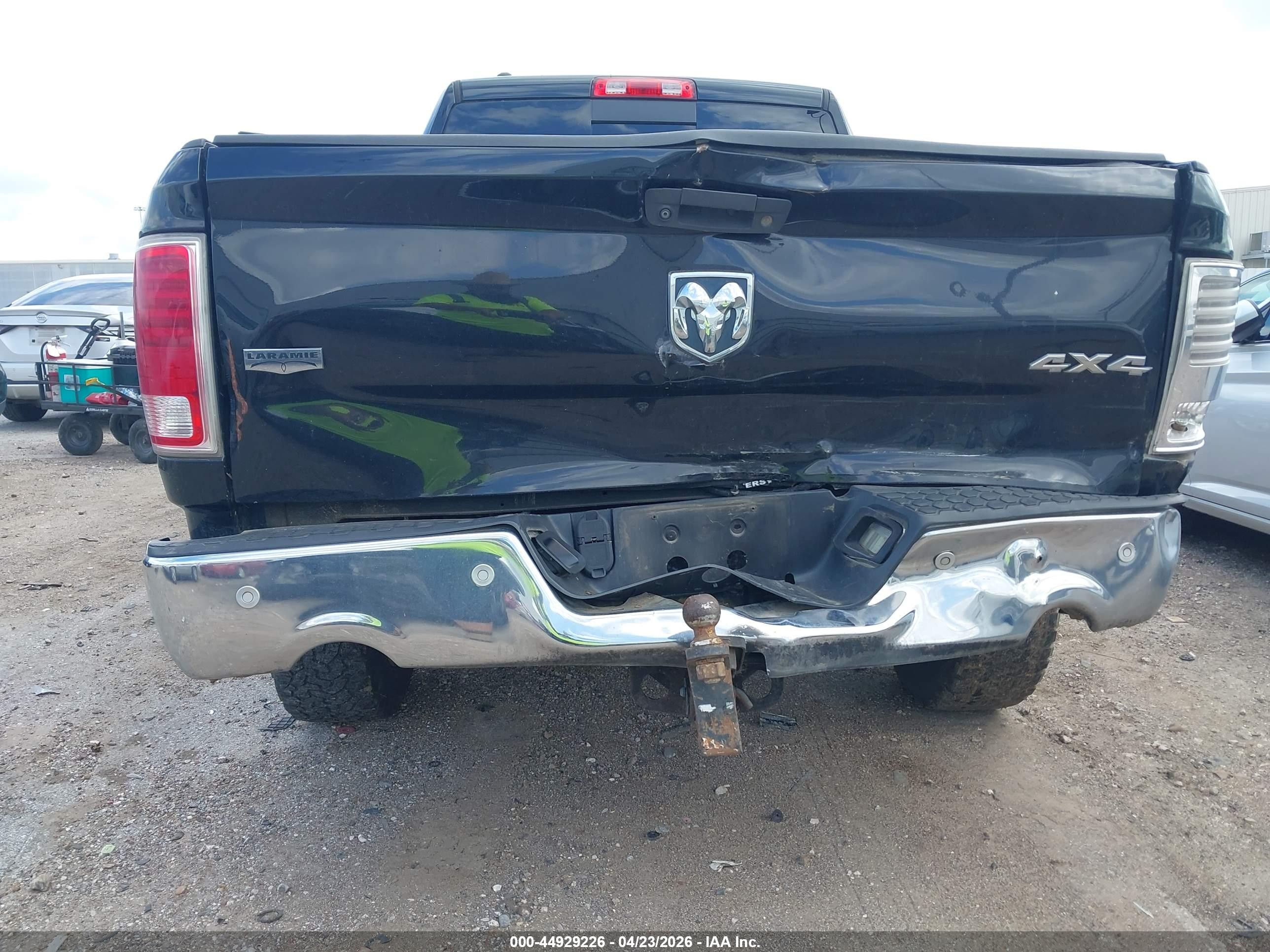 2015 Ram 1500 Laramie Black vin: 1C6RR7JM7FS572498