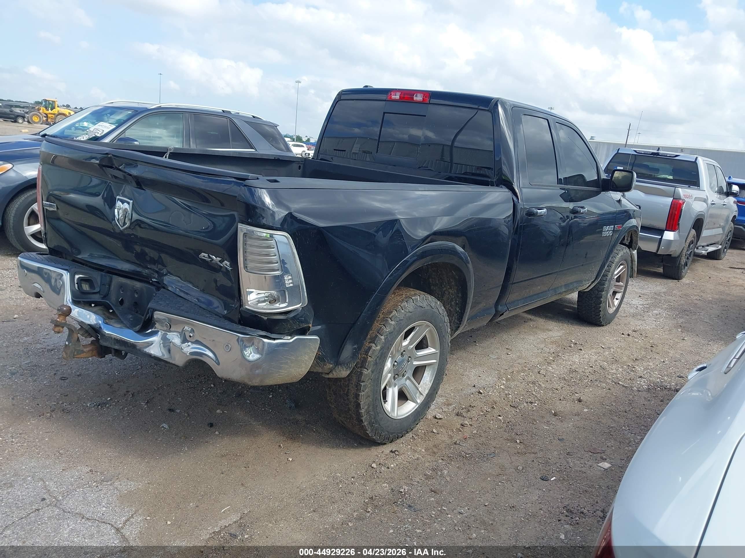 2015 Ram 1500 Laramie Black vin: 1C6RR7JM7FS572498